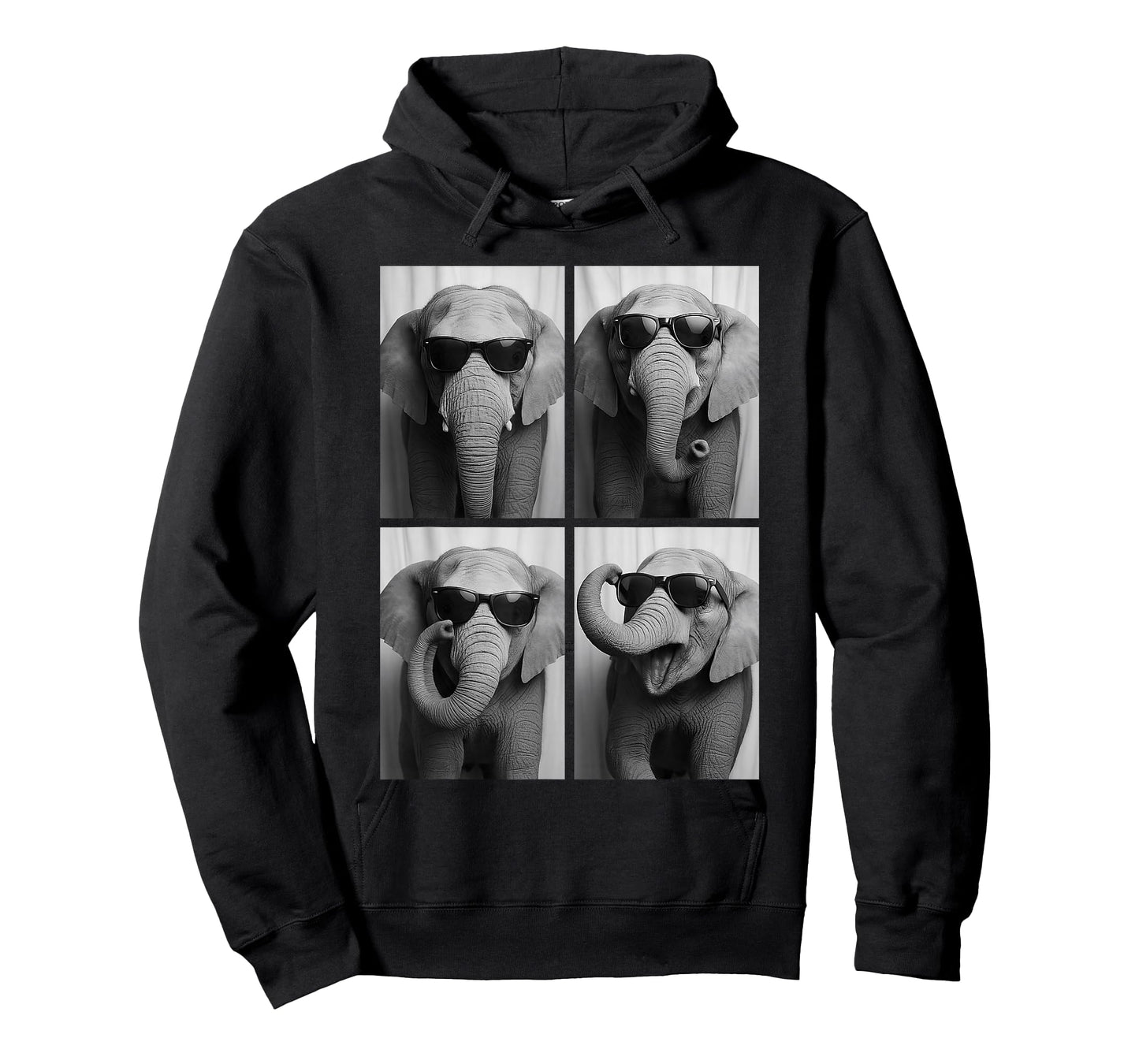 Cool Elephants Sunglasses Jungle African Animal Selfie Booth T-Shirt