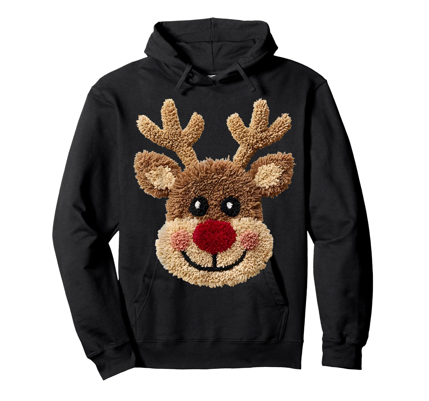 Funny Reindeer Rudolph Crochet Merry Christmas Xmas Holiday T-Shirt