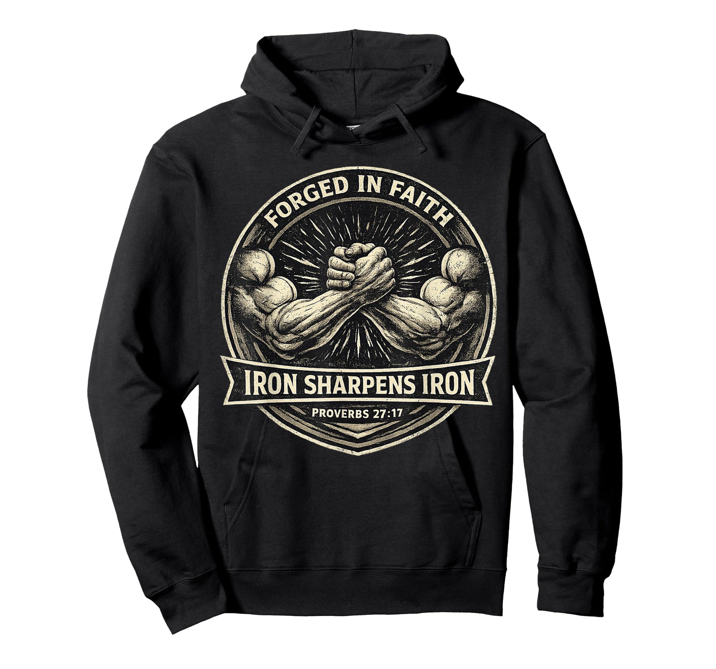 Iron Sharpen's Iron Christian Men Bible Scripture Gym Workou T-Shirt