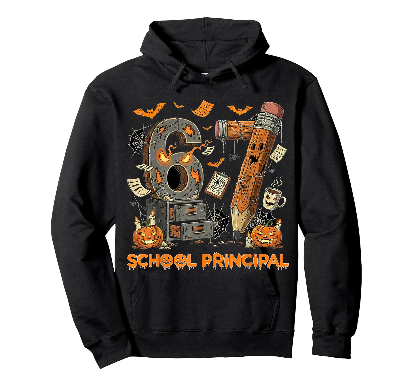 67 School Principal Halloween Spooky Pumpkin for Men Women T-Shirt