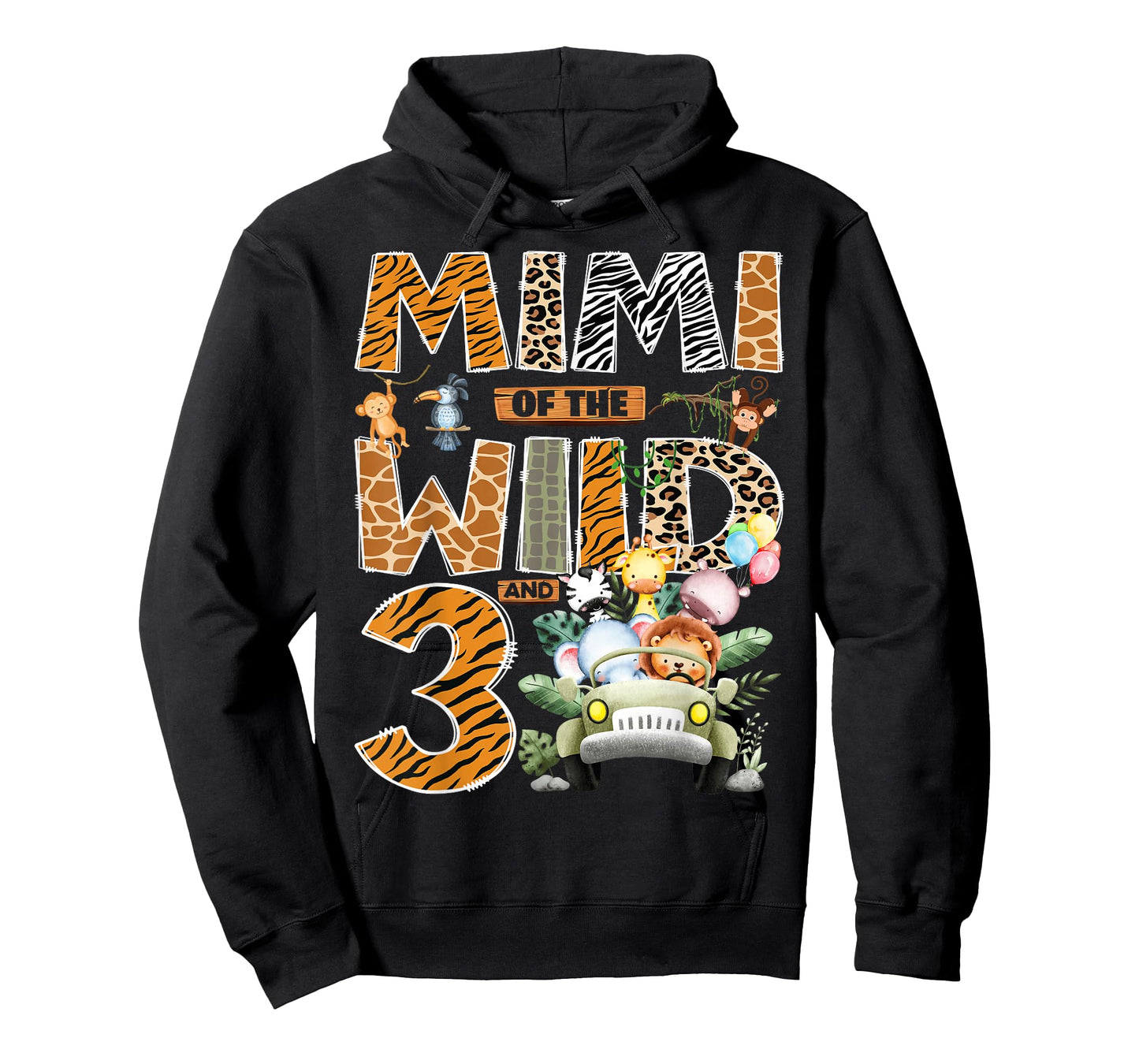 Mimi of The Wild Three 3rd Birthday Boy Safari Jungle T-Shirt