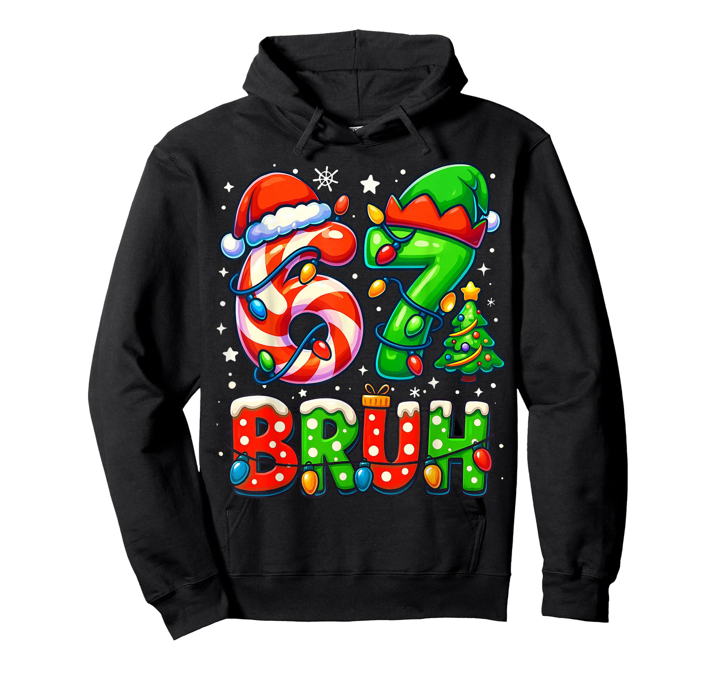 Bruh 67 Six Seven 6 7 Meme Christmas Funny Boy Girl Kids T-Shirt