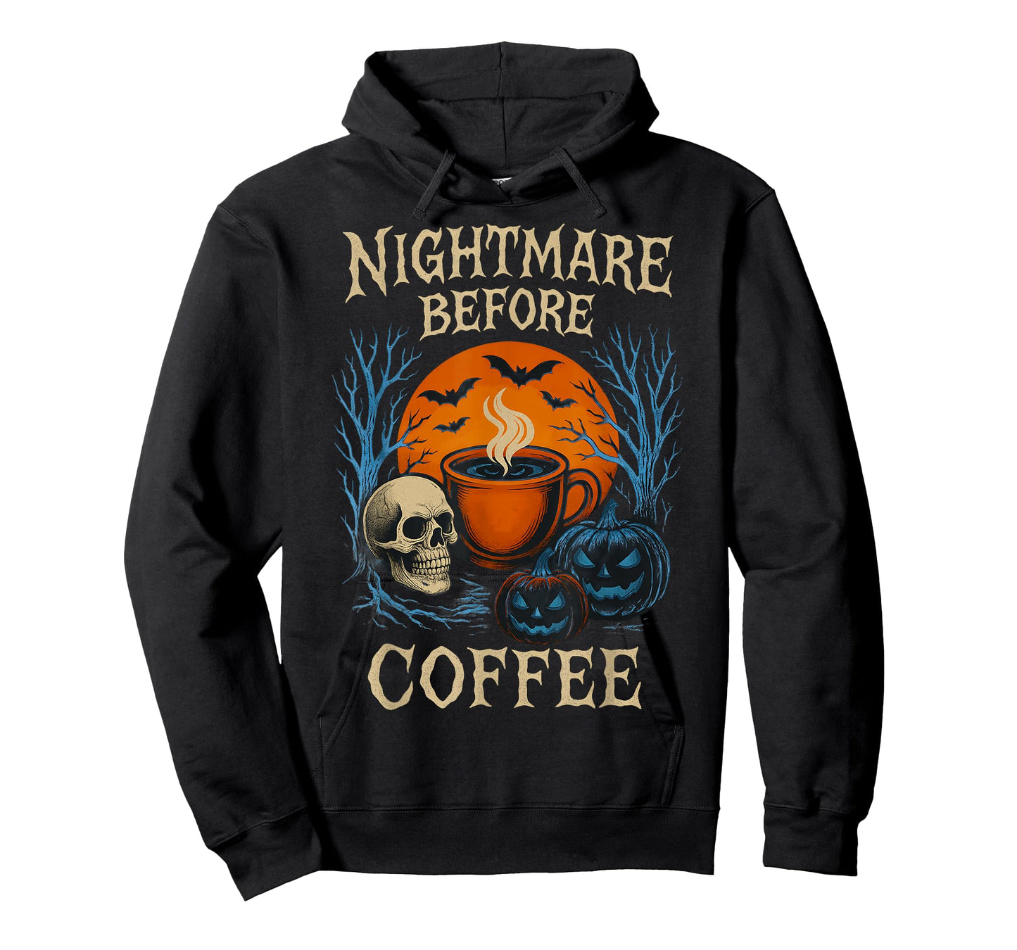 Funny Halloween Goth Nightmare Before Coffee T-Shirt