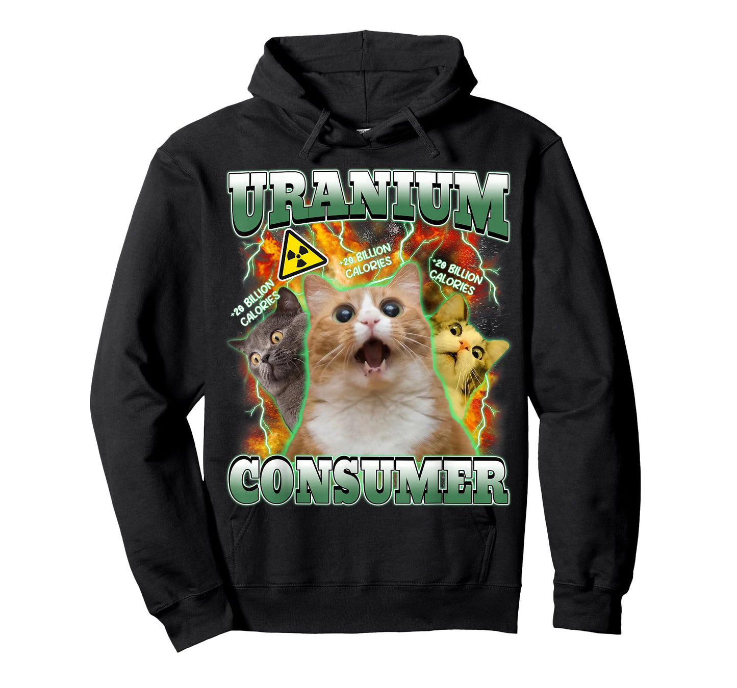 Funny Cat Dank Memes Uranium Consumer Silly Cat Unhinged T-Shirt