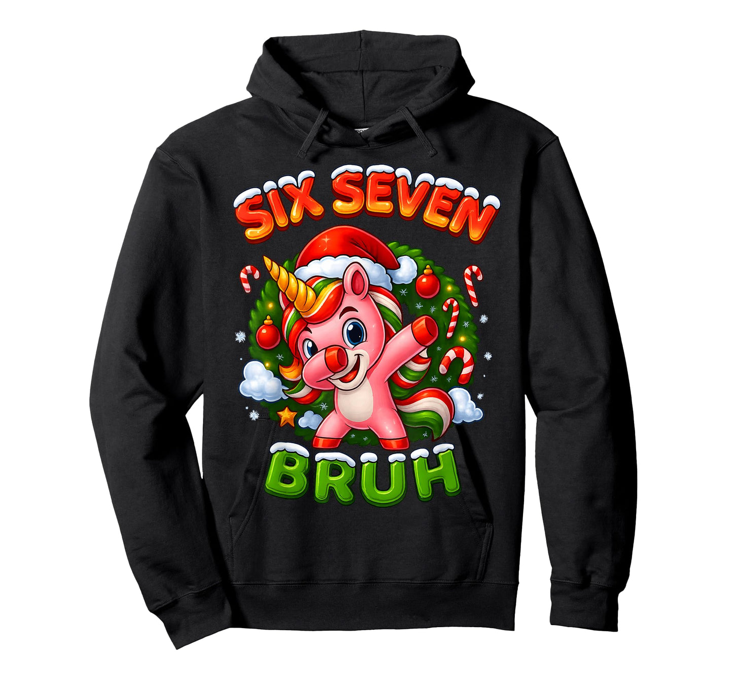 67 Unicorn Christmas Dabbing for Girls Kids 6 7 Meme Bruh T-Shirt