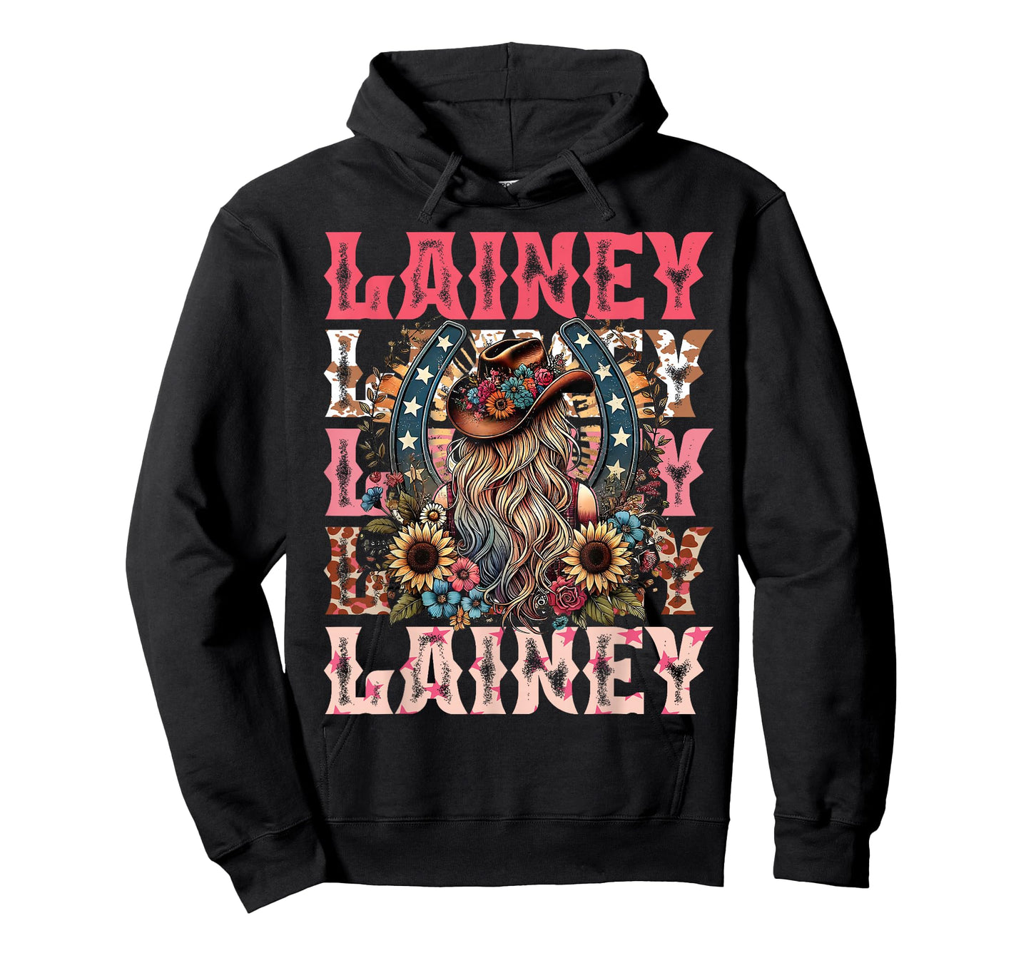 Lainey Name Girl Personalized Name Cowgirl T-Shirt