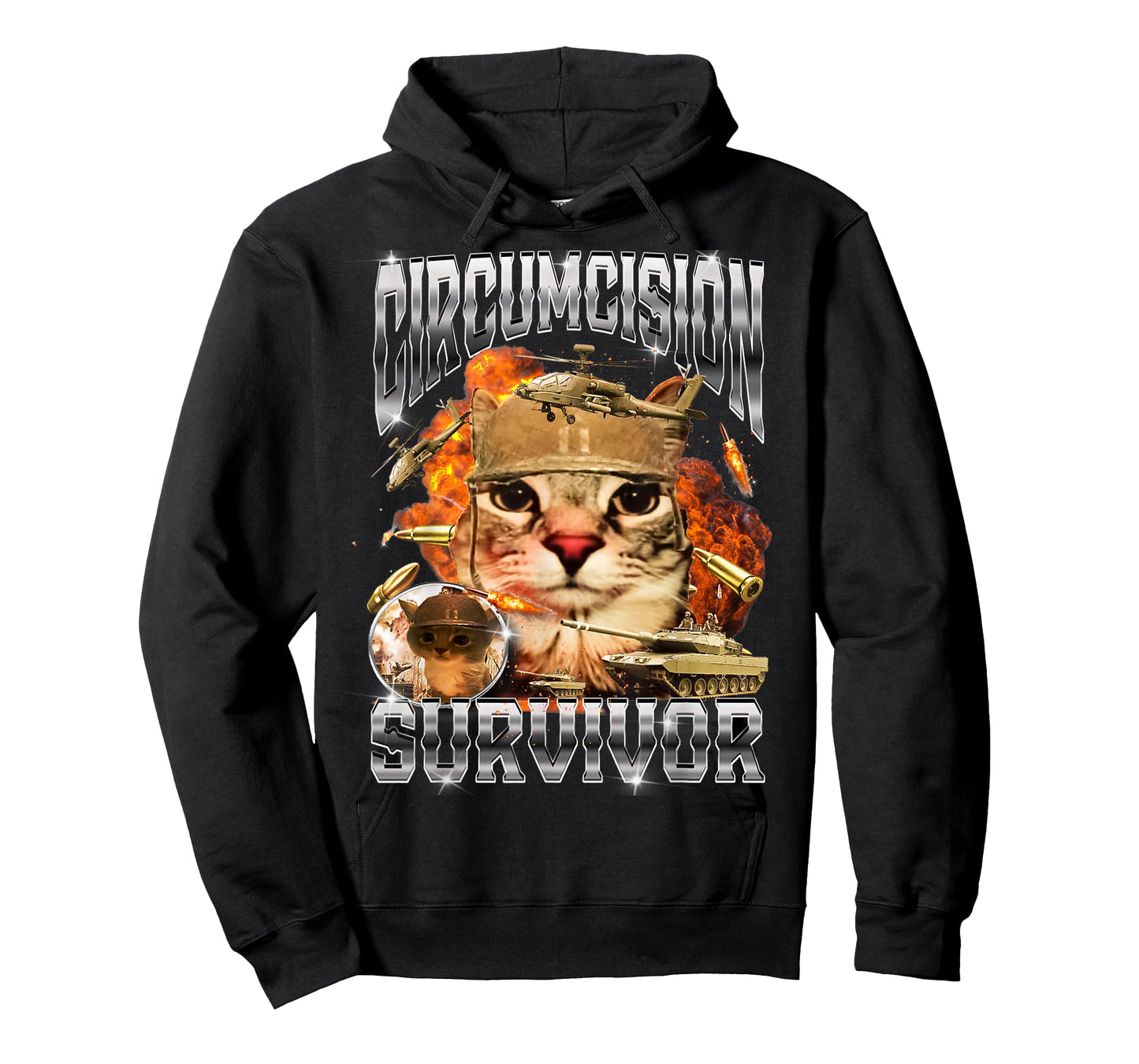 Circumcision Survivor Cat Meme Bootleg Funny T-Shirt