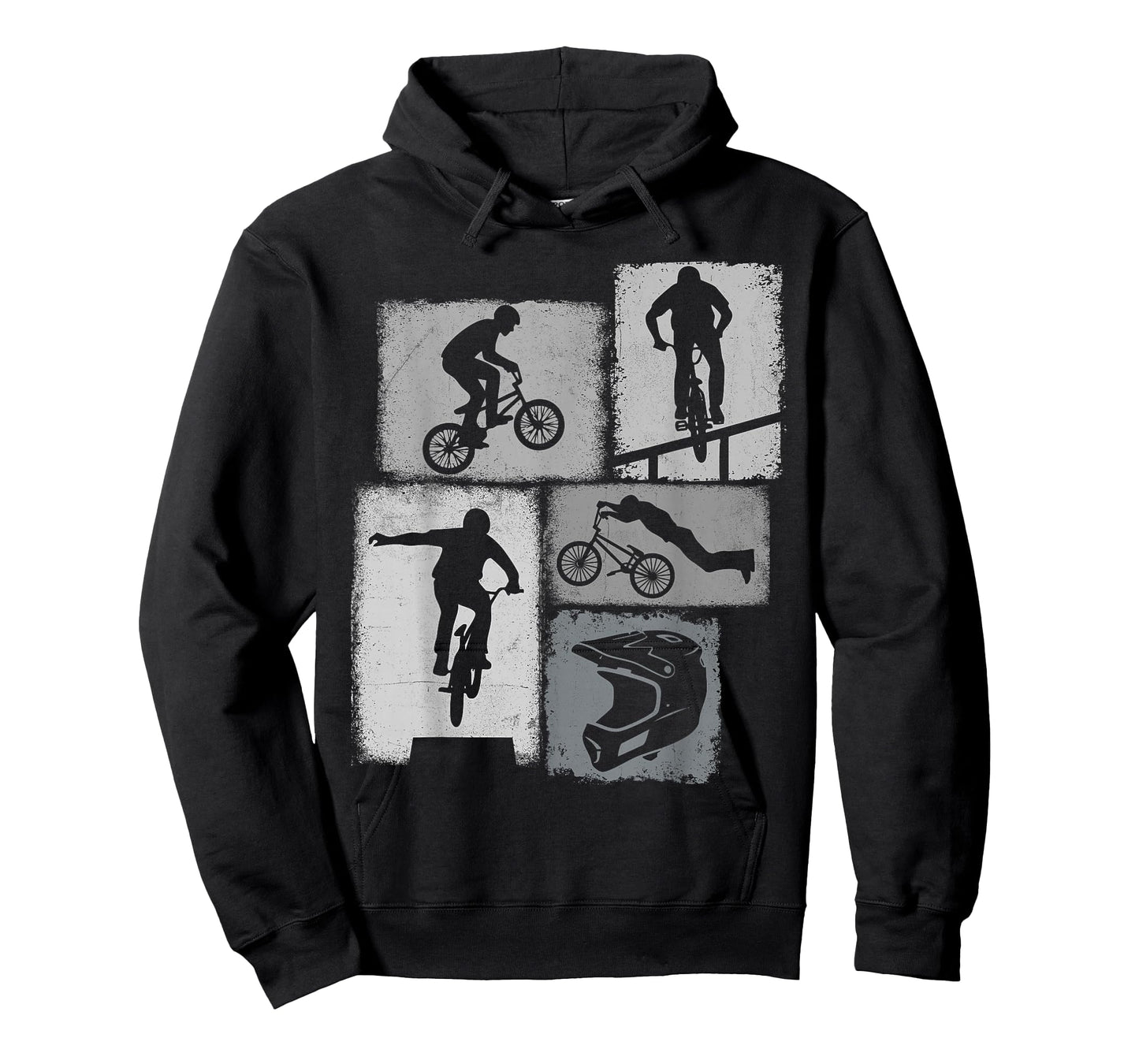 BMX Bike Collage Men Rider Kids Cyclist Biker Youth Boys T-Shirt