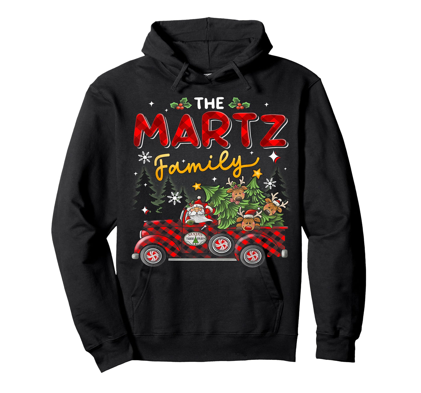 The Martz Family Christmas Matching Pajamas Group Gift T-Shirt