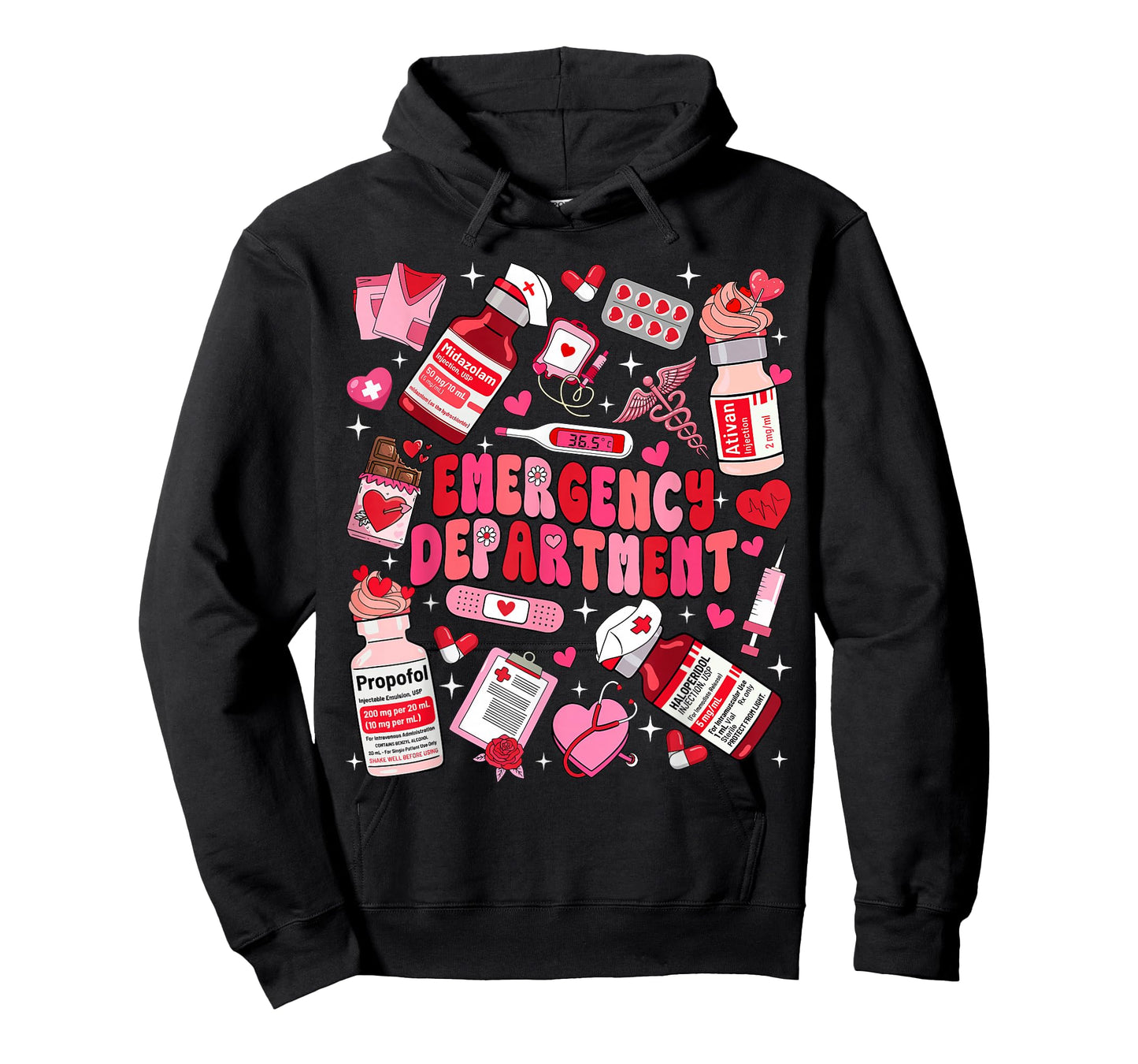 Retro Emergency Department ED ER Nurse Valentines Day Women T-Shirt