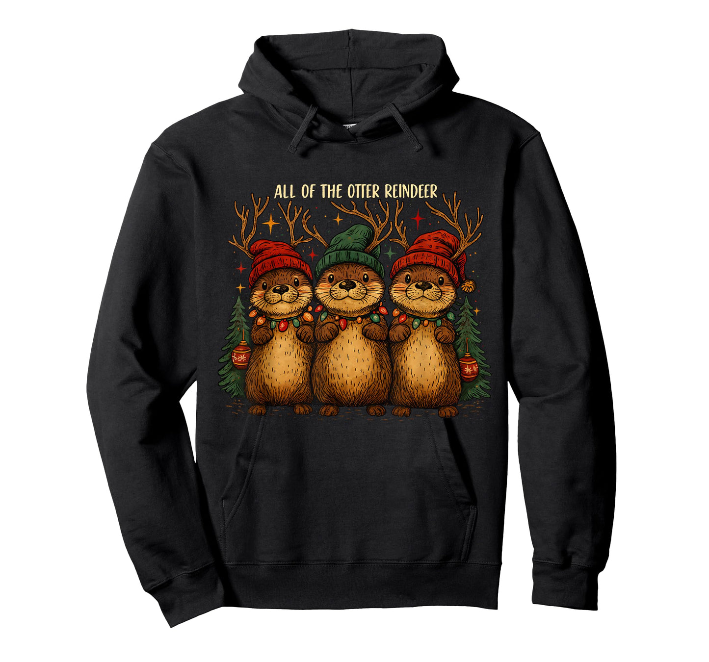 All of The Otter Reindeer – Cute Christmas Pun T-Shirt
