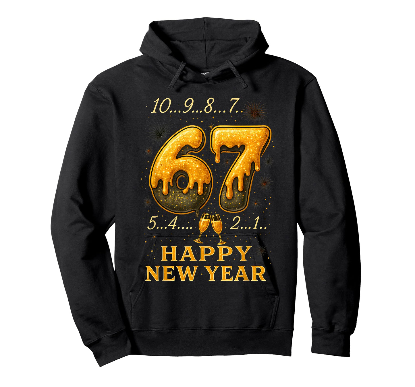 67 Happy New Year Six Seven Funny Countdown 2026 Brainrot T-Shirt