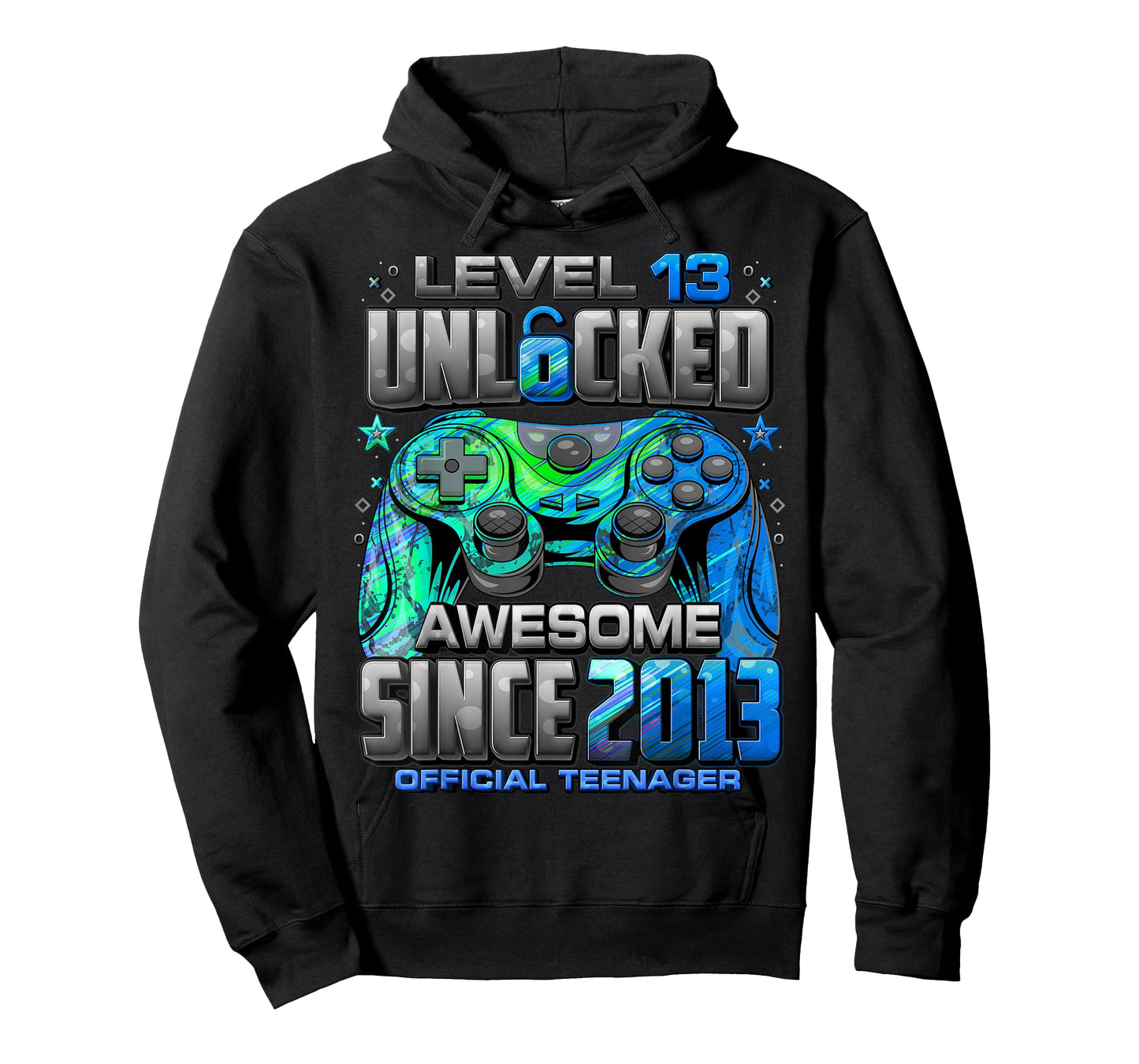 Level 13 Unlocked Awesome Since 2013 13th Birthday Gaming T-Shirt