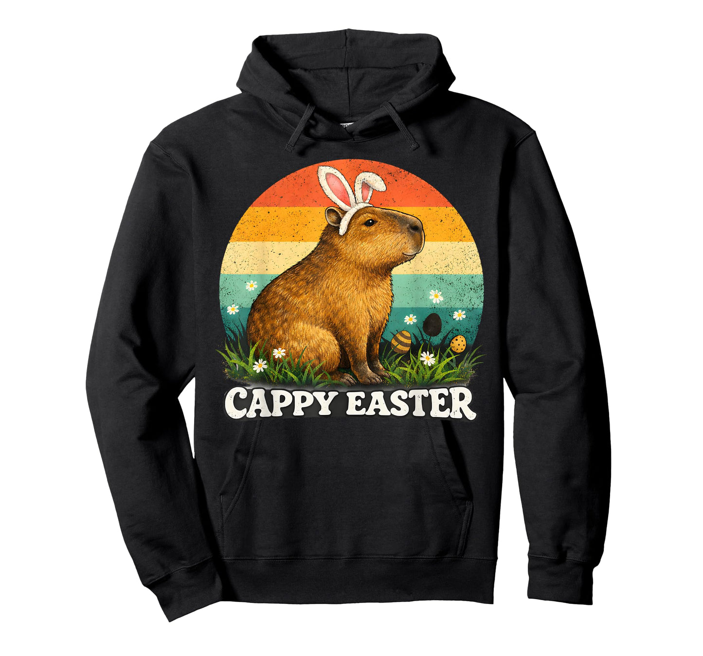 Funny Cappy Easter Capybara Easter Bunny Men Women Kids T-Shirt