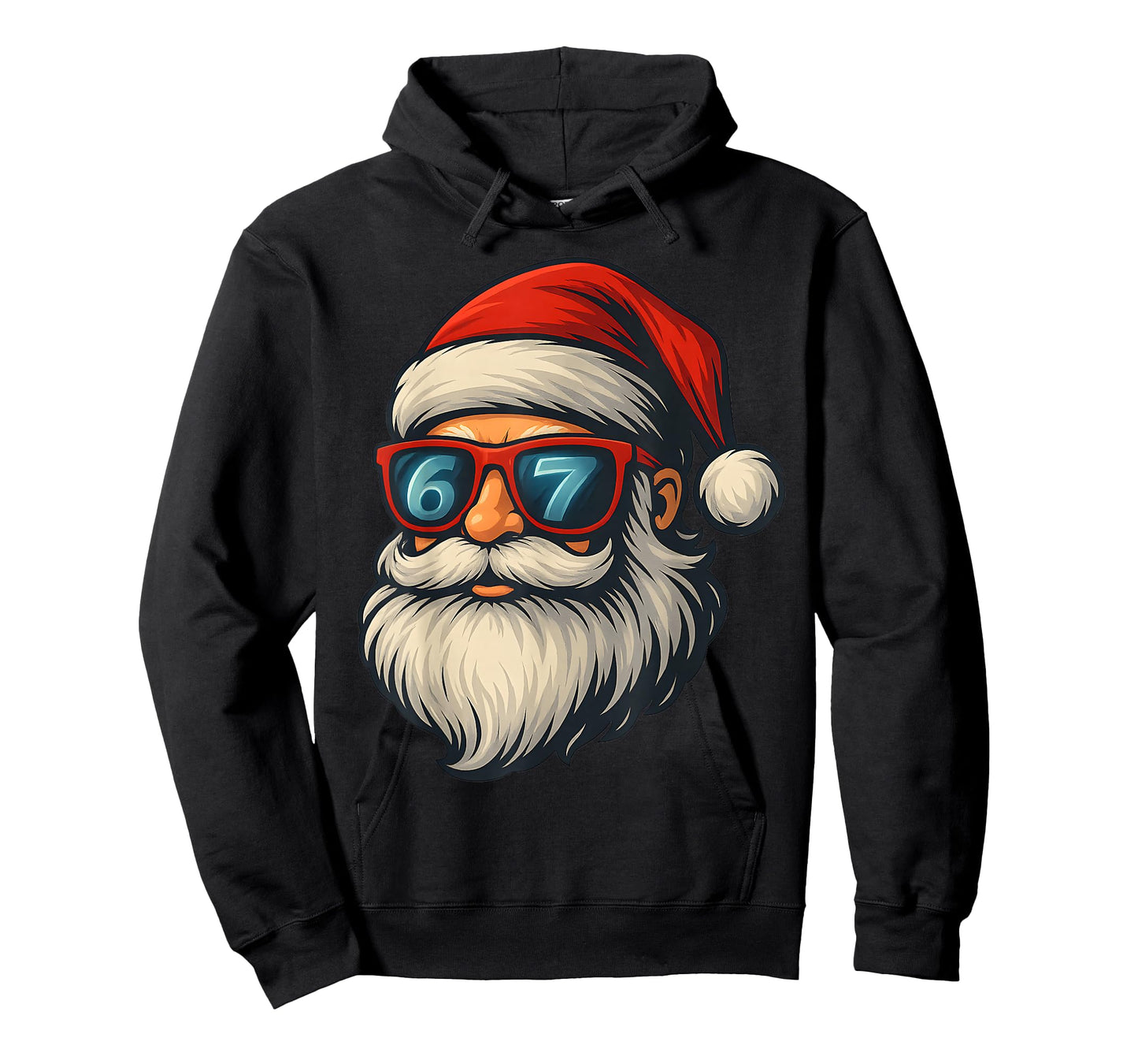 Funny 6 7 Six Seven Meme Santa face Christmas Retro T-Shirt