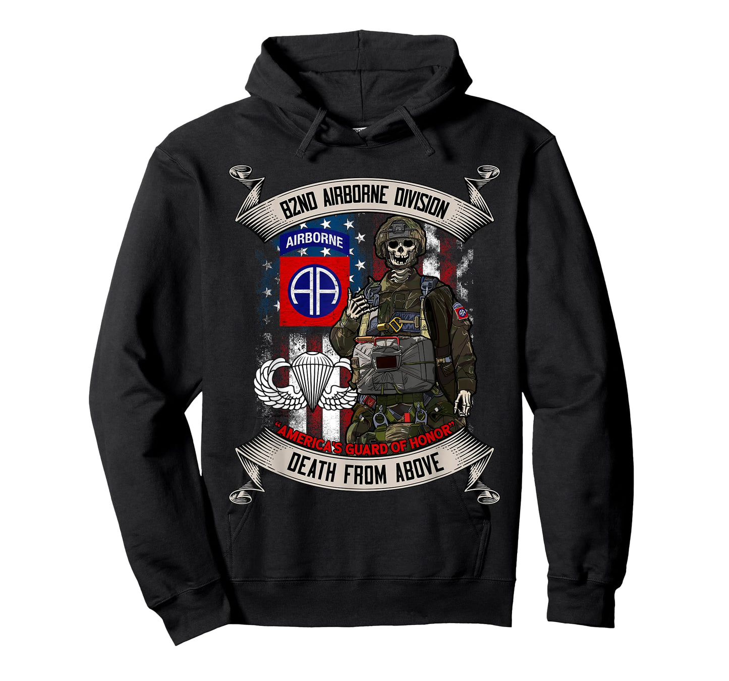 82nd Airborne Division Paratrooper Fort Bragg Jump Wings T-Shirt