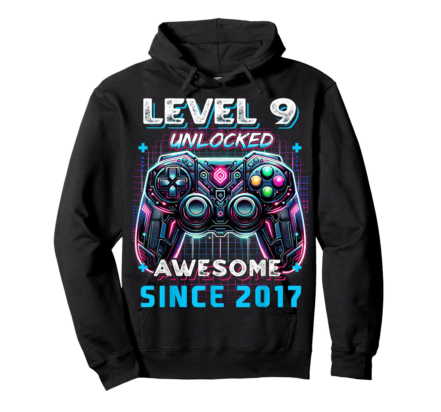 Level 9 Unlocked Birthday Boy Gamer 9th Video Game 2017 T-Shirt