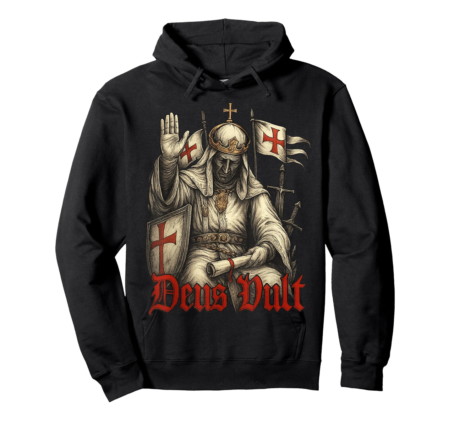 Deus Vult - King Baldwin IV of Jerusalem - Crusaders T-Shirt