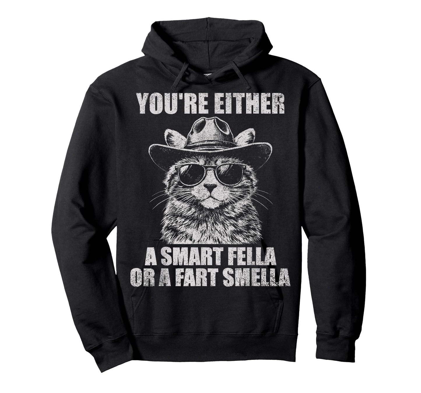 You're Either A Smart Fella Or A Fart Smella Vintage Cat T-Shirt