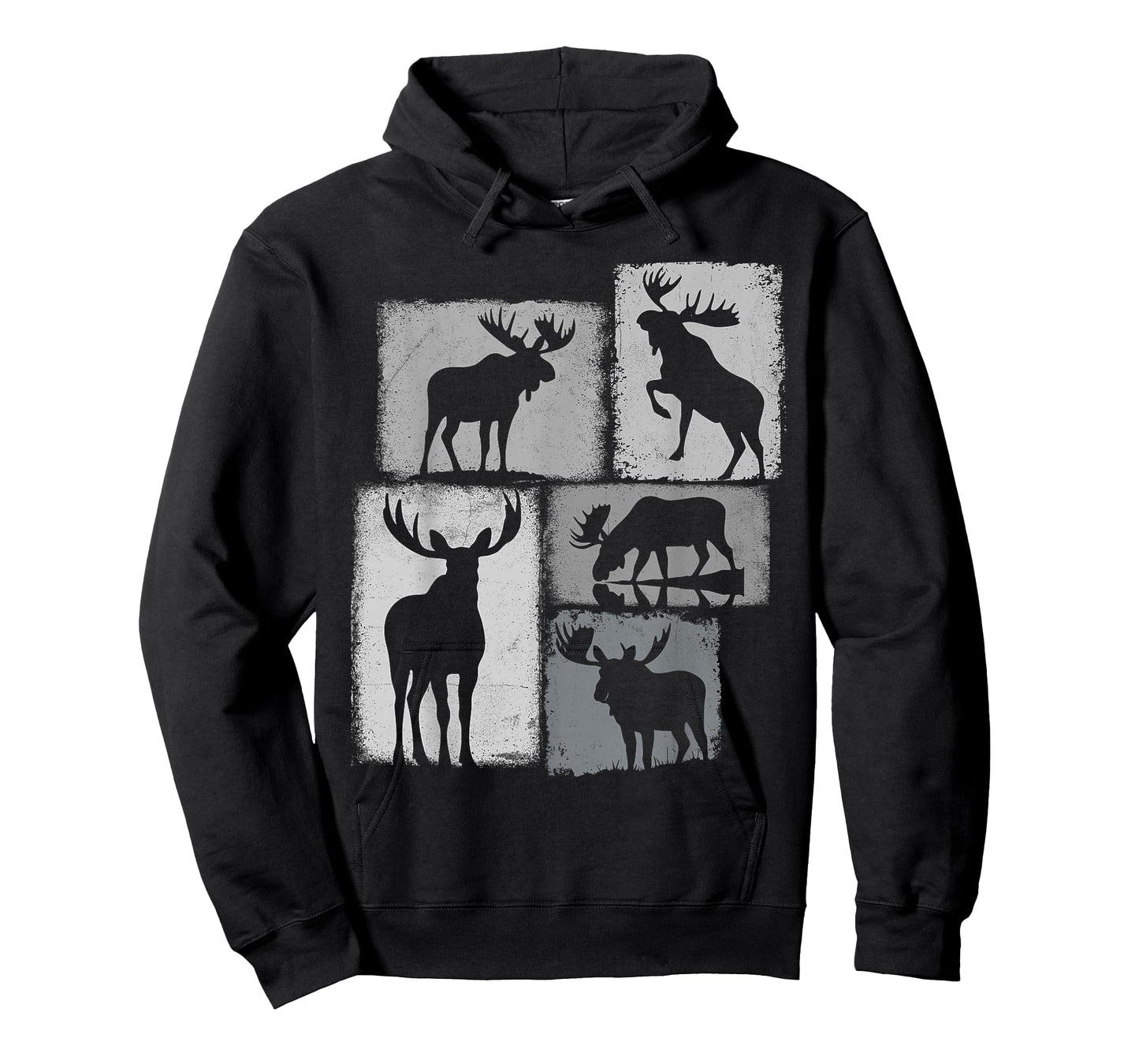 Moose Vintage Collage Wildlife Lover T-Shirt