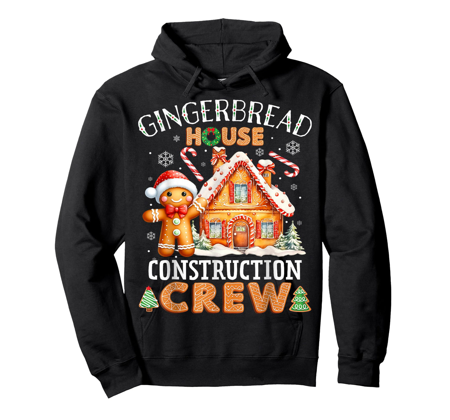 Gingerbread House Construction Crew Decorating Baking Xmas T-Shirt