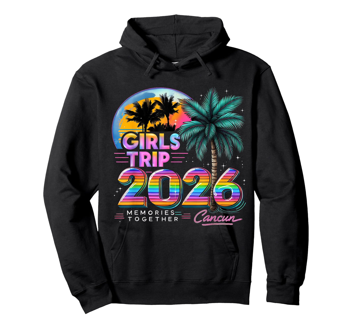 Girls Trip Cancun 2026 Tropical Vacation T-Shirt
