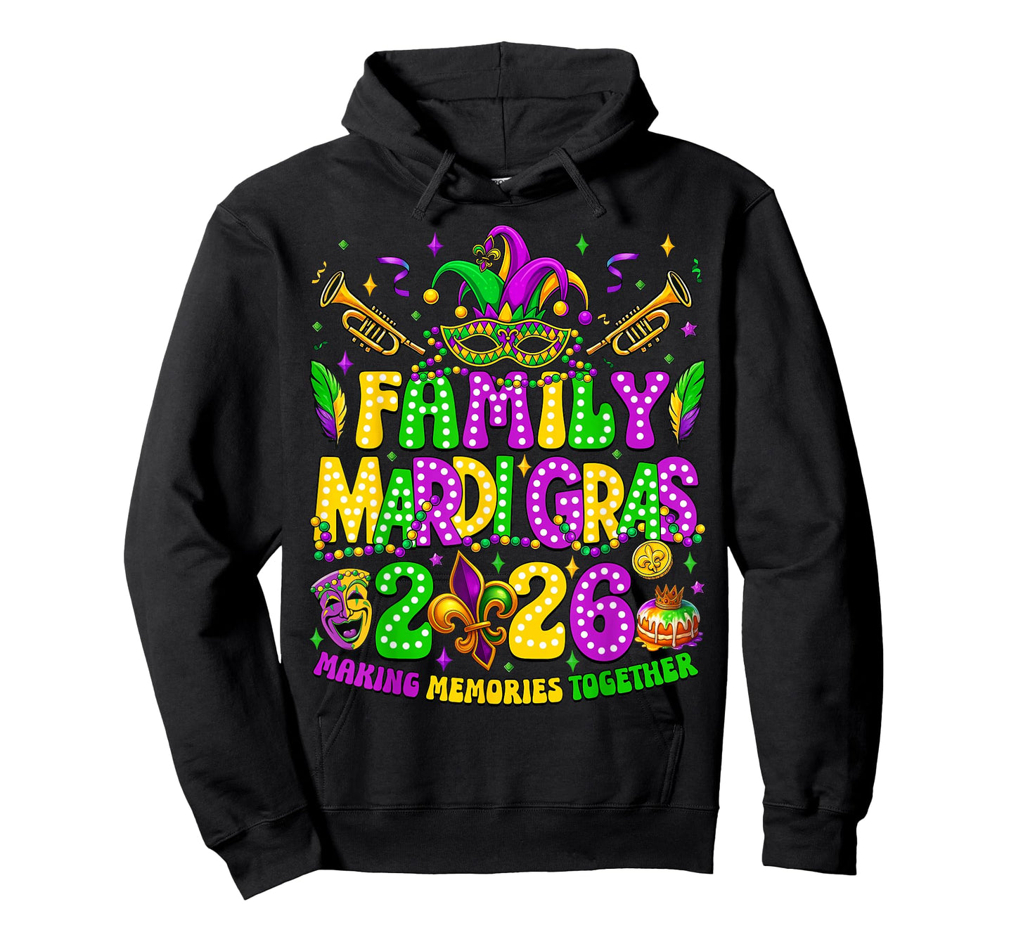 Family Mardi Gras 2026 Making Memories Together Matching T-Shirt