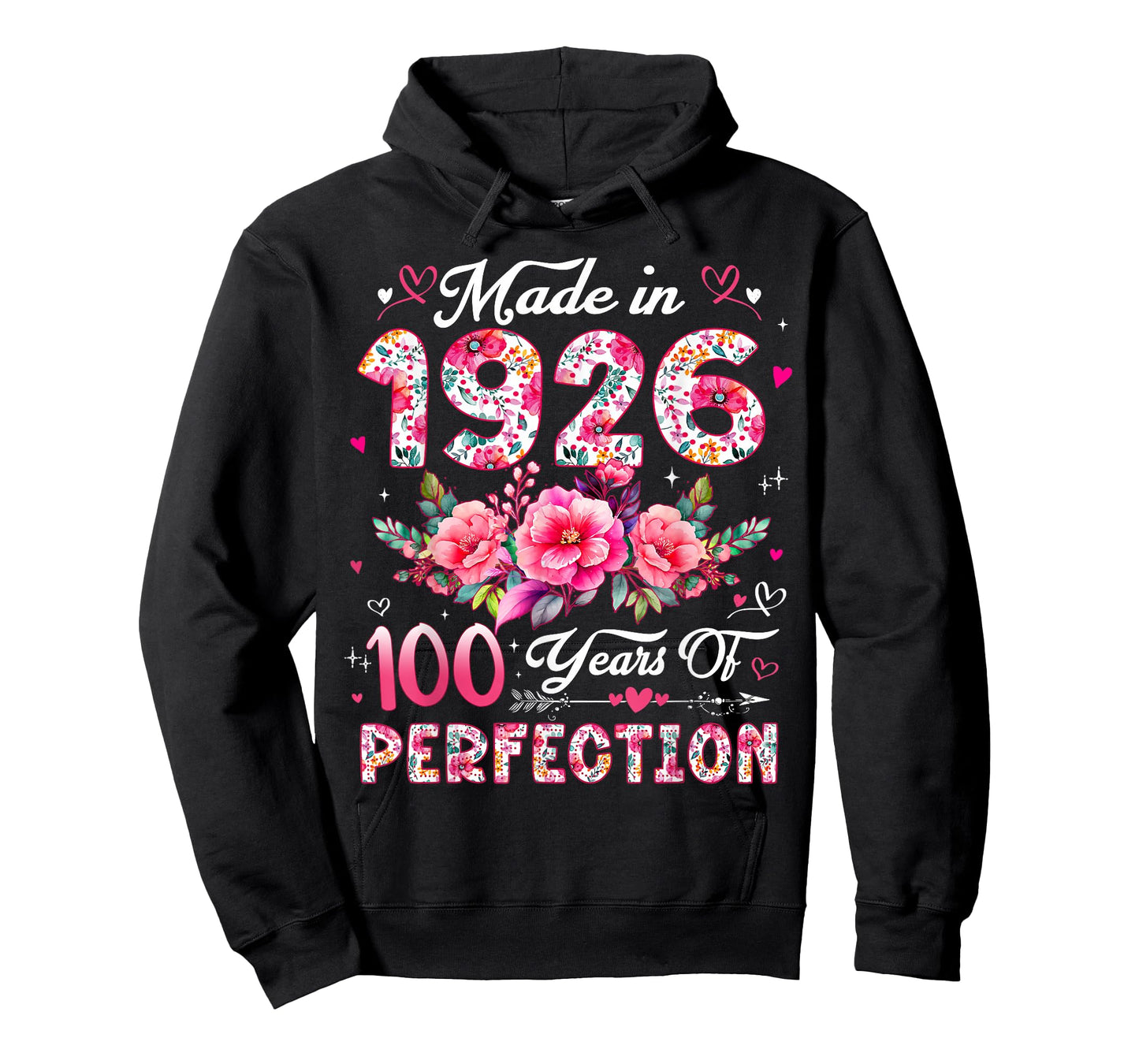 100 Year Old Made in 1926 Floral 100th Birthday Women T-Shirt