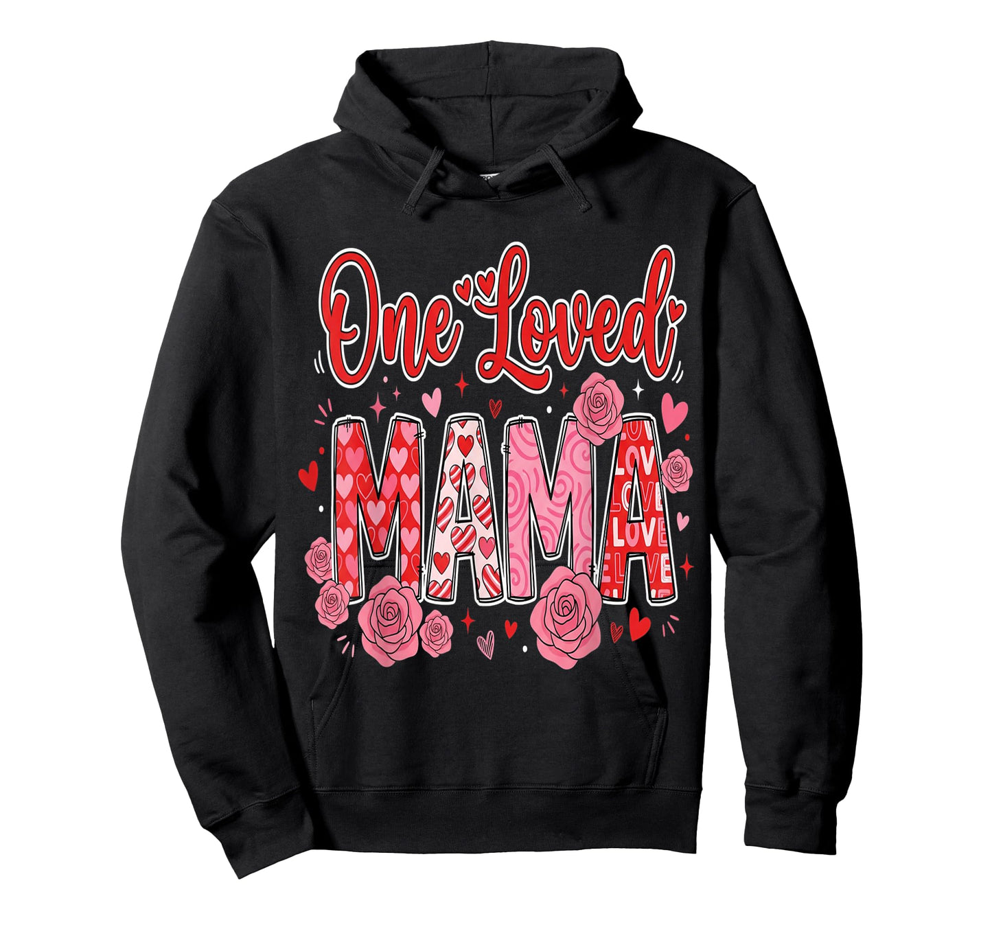 Mother Hearts One Loved Mama Valentine Mom Valentines T-Shirt