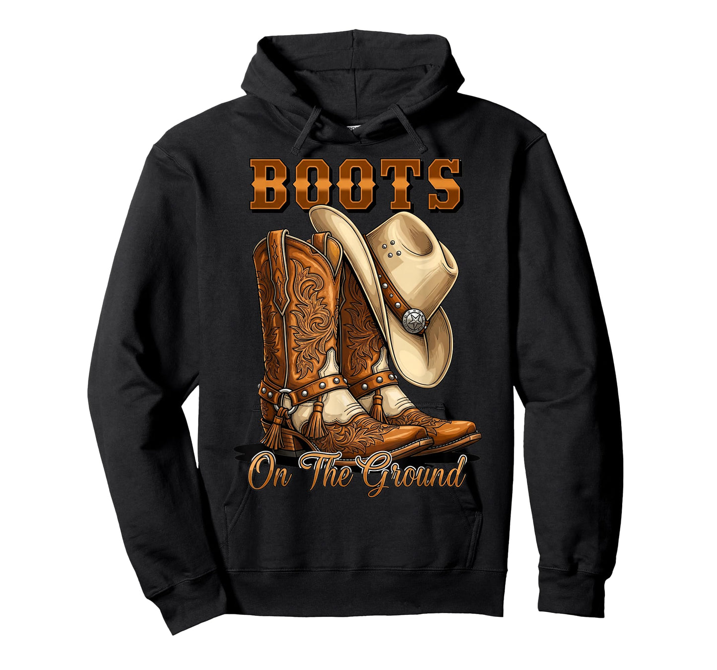 Boots On The Ground Rodeo Western Country Cowboy Boots T-Shirt