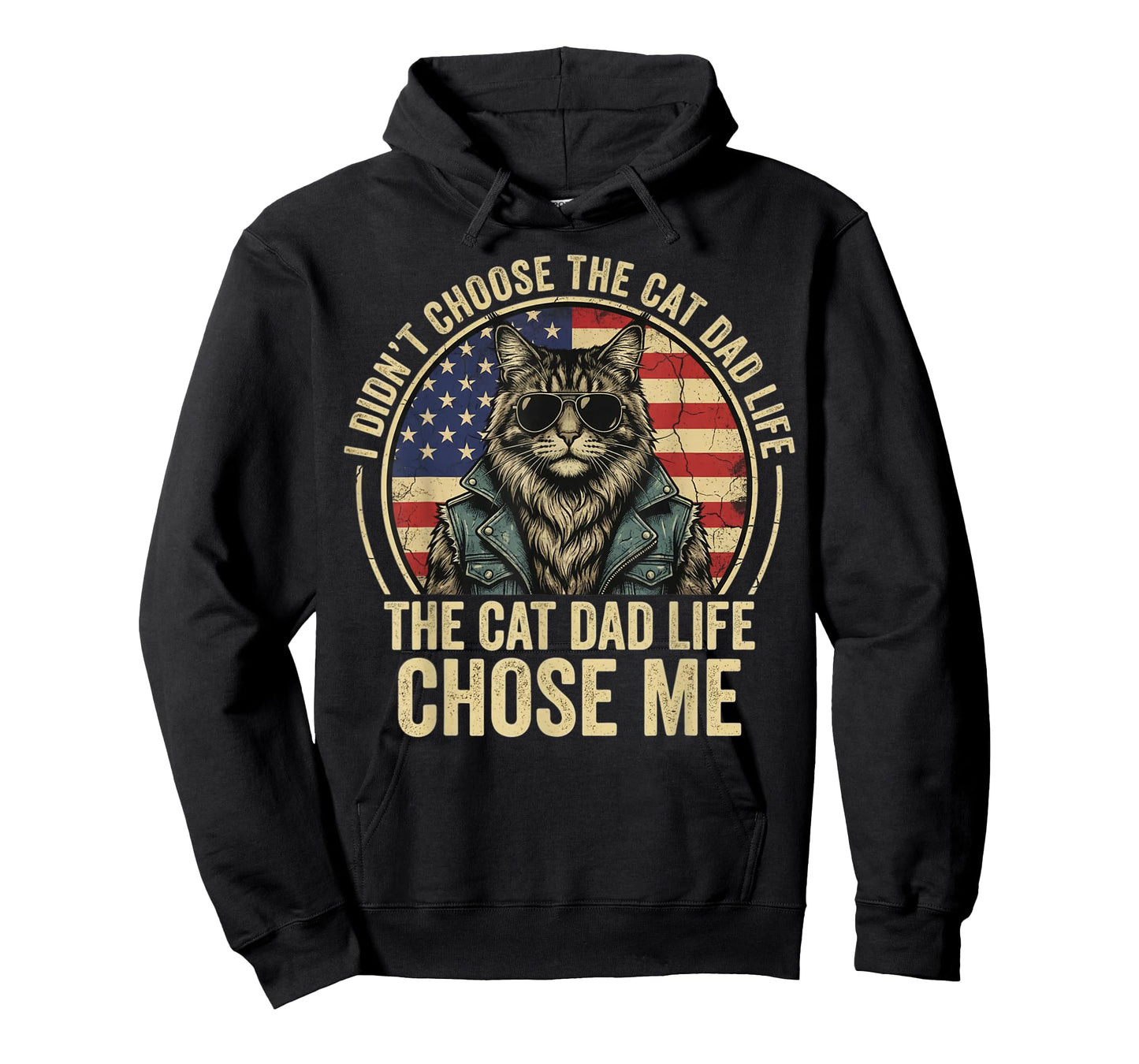 Mens I Didn't Choose The Cat Dad Life The Cat Life Chose Me T-Shirt