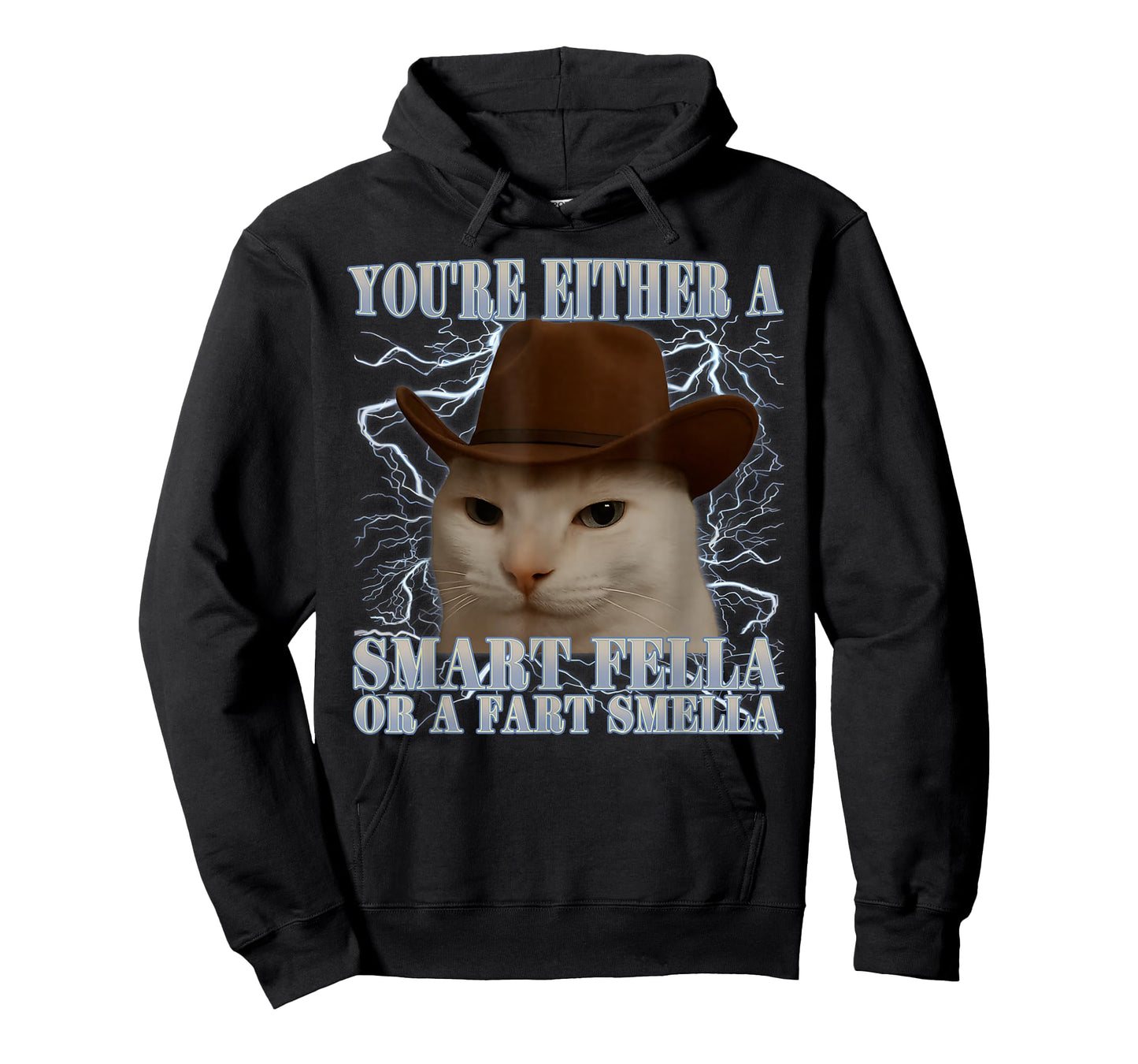 You're Either a Smart Fella or a Fart Smella Funny Cat Meme T-Shirt