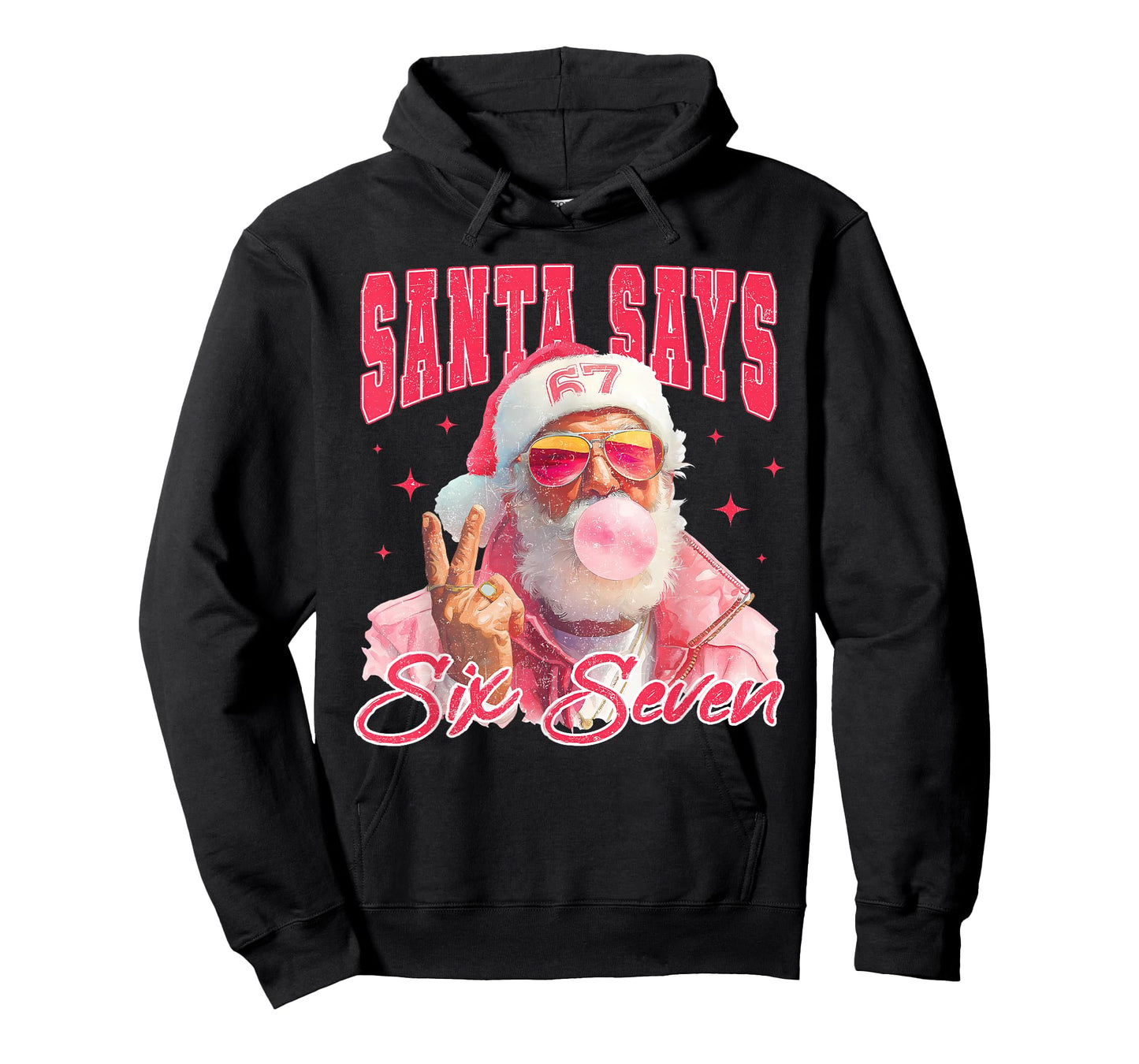 Funny Santa Says Six Seven Christmas 67 Meme Xmas Boys Girls T-Shirt