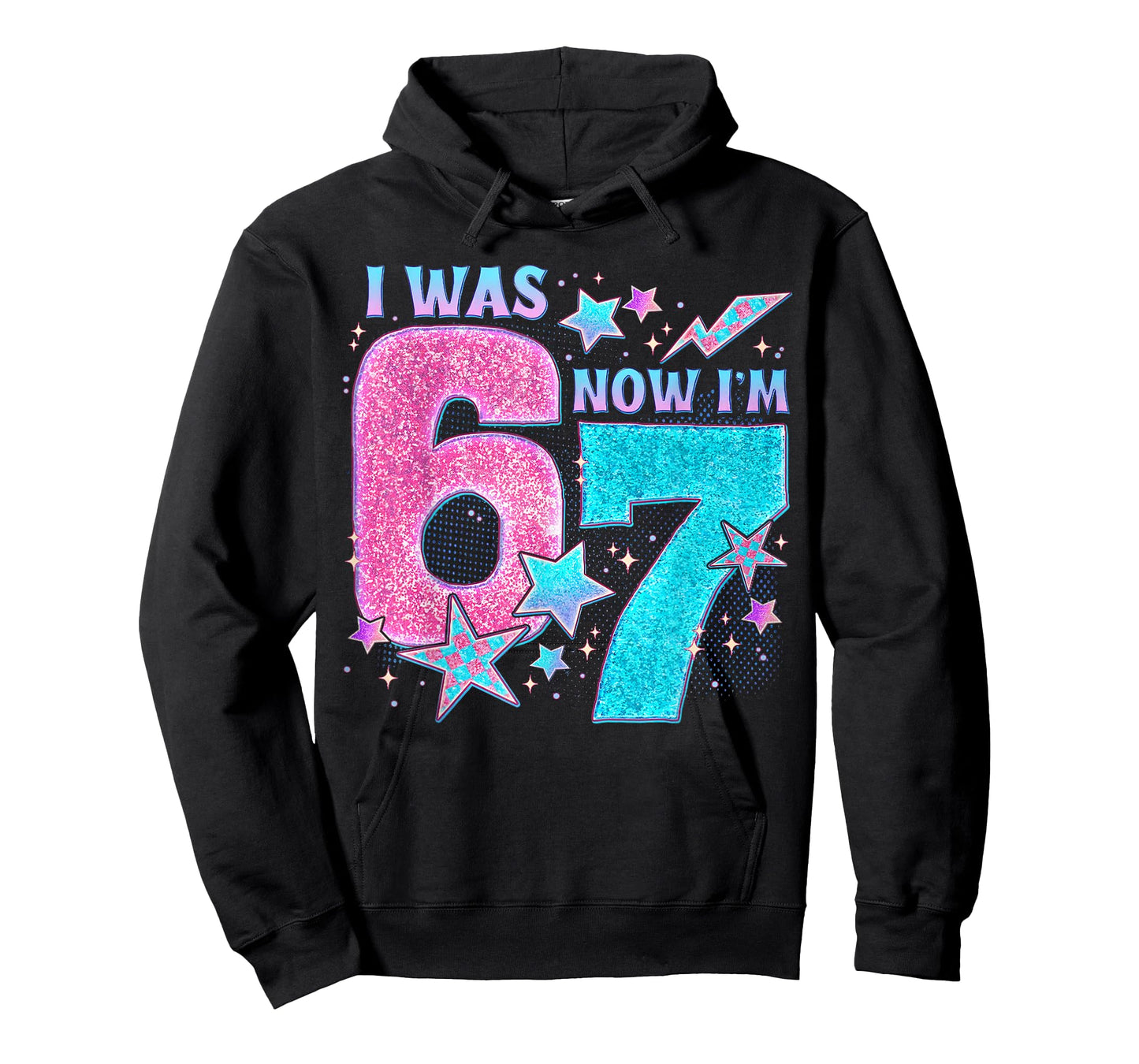 I was 6 Now I’m 7 Six Seven Funny 7th Birthday Girls Kids T-Shirt