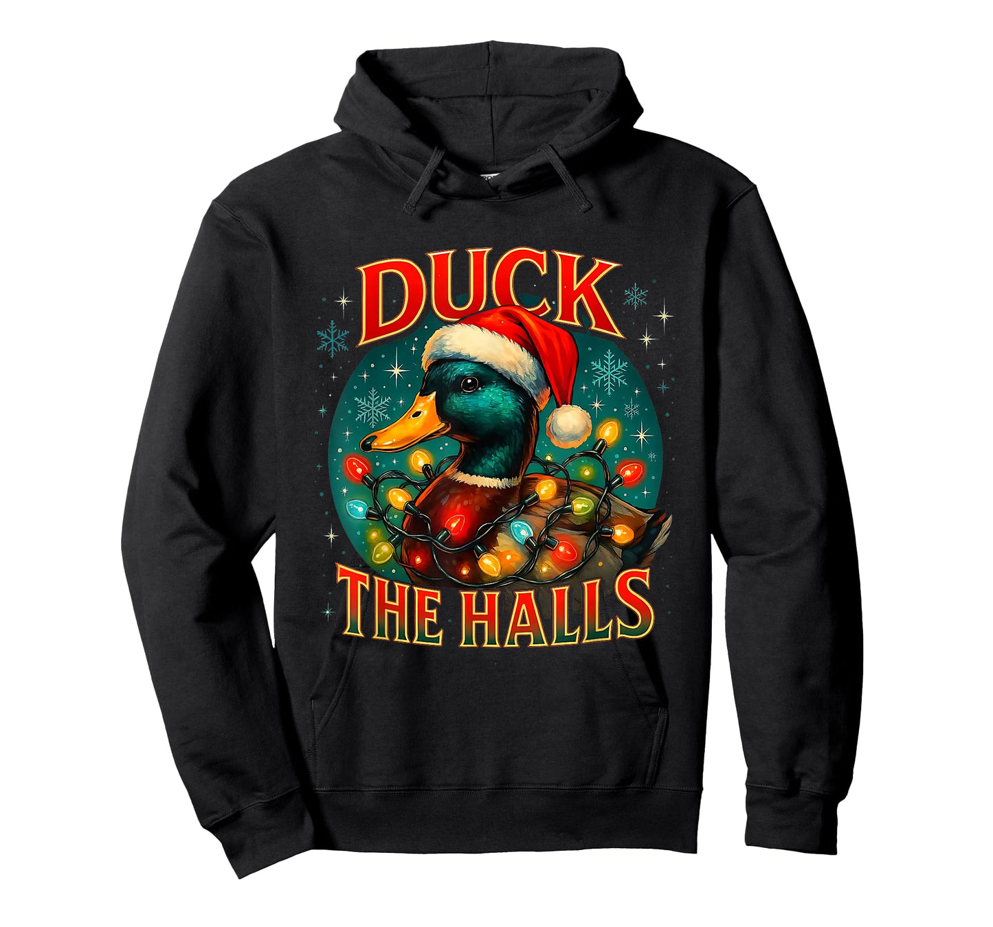 Duck The Halls Funny Christmas Lights Hunting Season T-Shirt