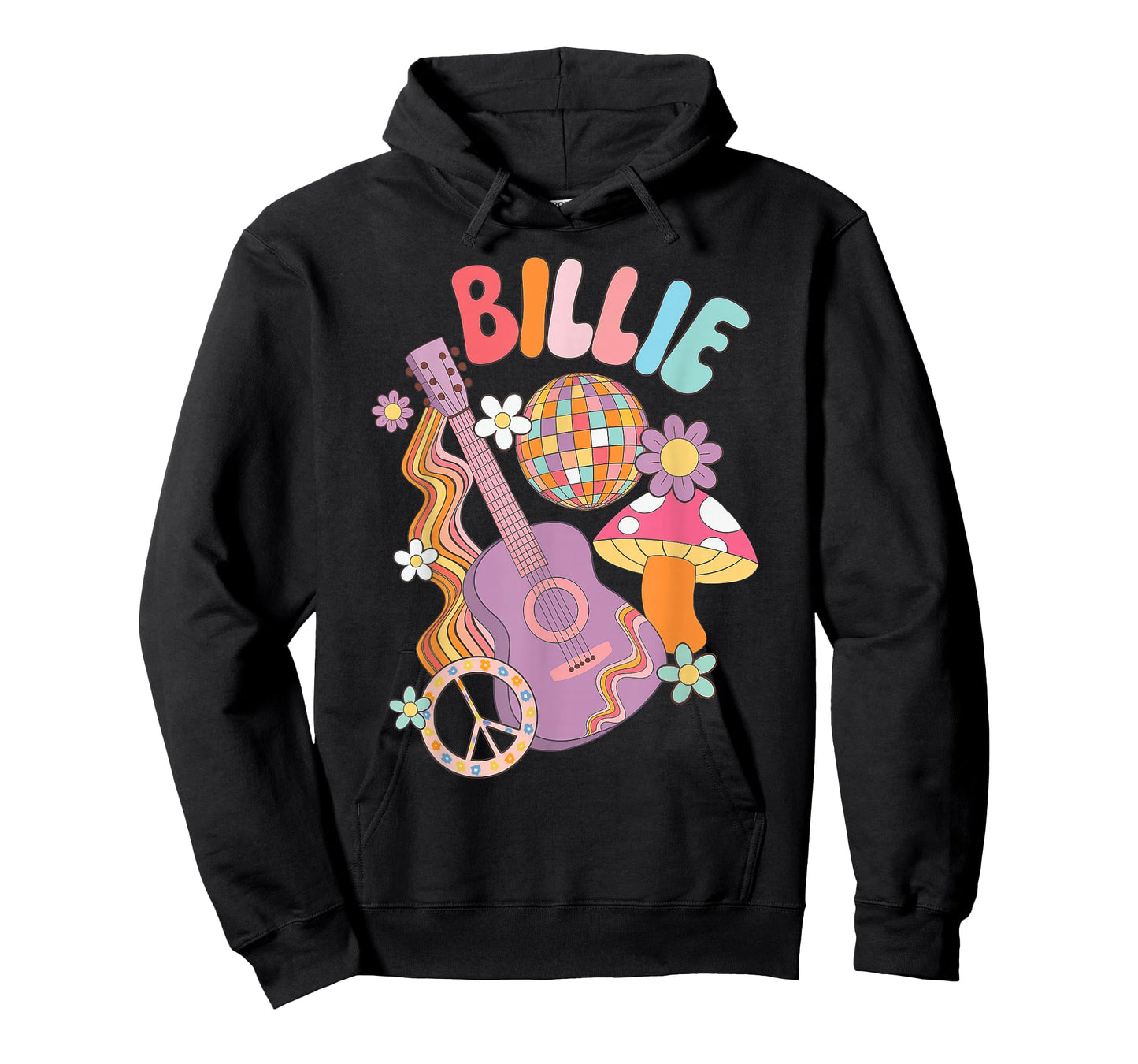 Girl Retro Billie First Name Personalized Groovy 80's T-Shirt