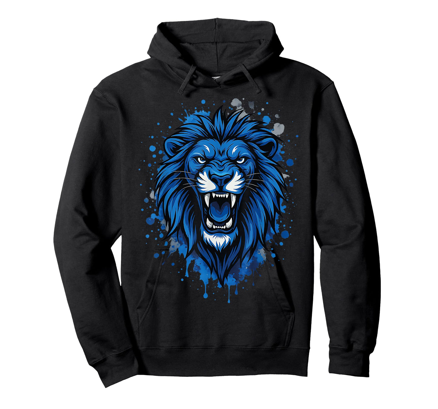 Blue Lion Fan Art – Sport Style Animal Graphic T-Shirt