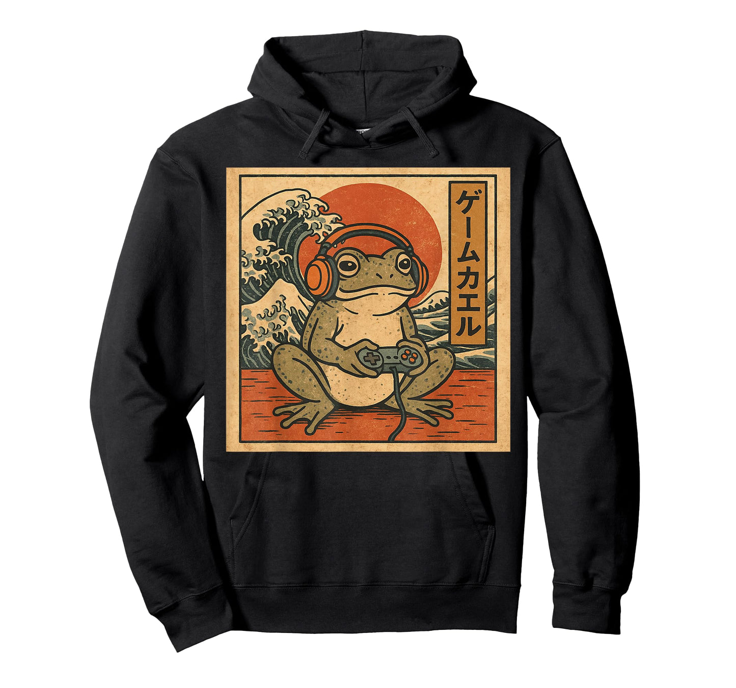 Gaming Frog Art Ukiyo-e Japanese Gamer Anime Men Women Boys T-Shirt