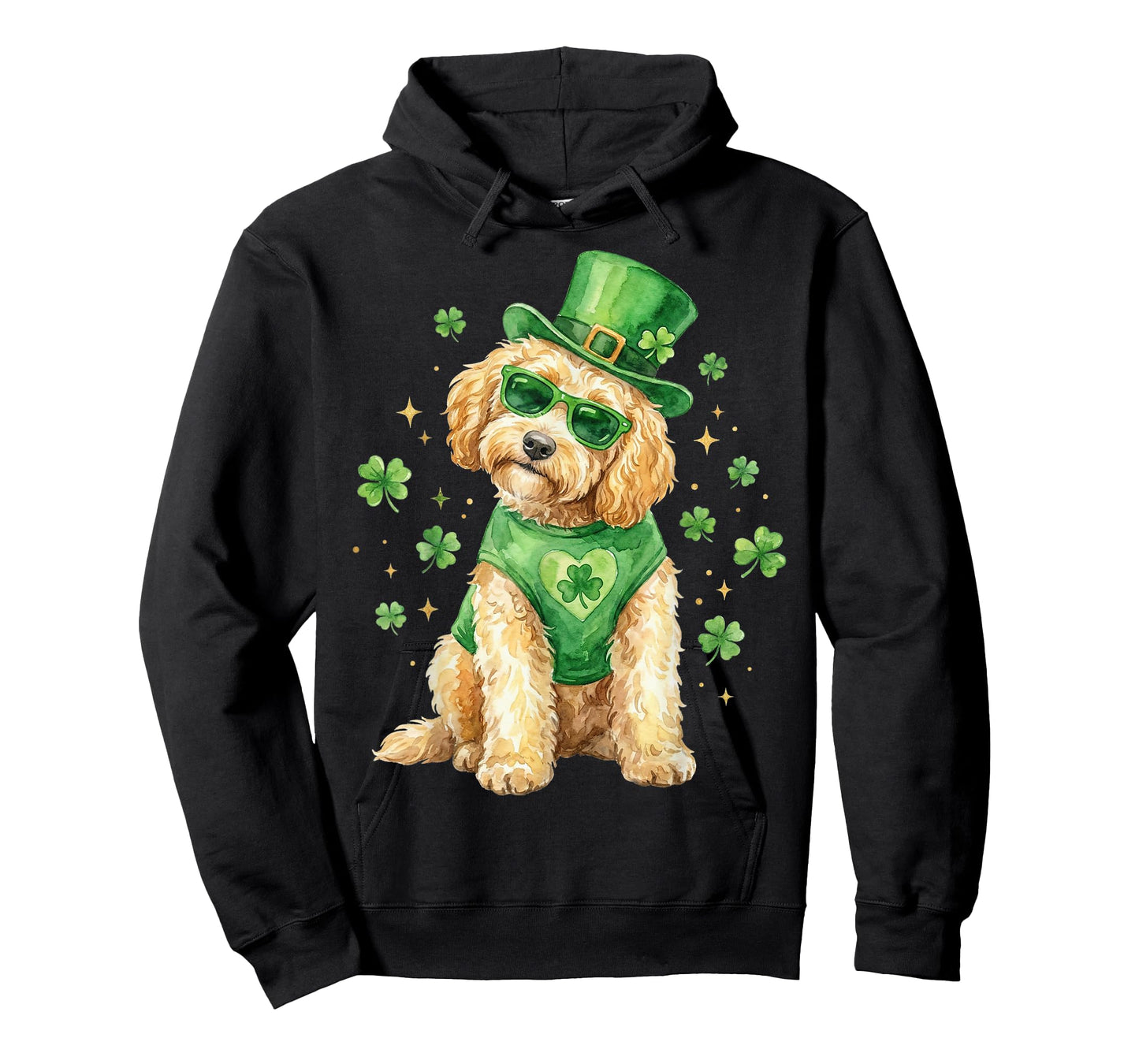 Irish Golden Doodle St Patricks Day Dog Shamrock Saint Patty T-Shirt