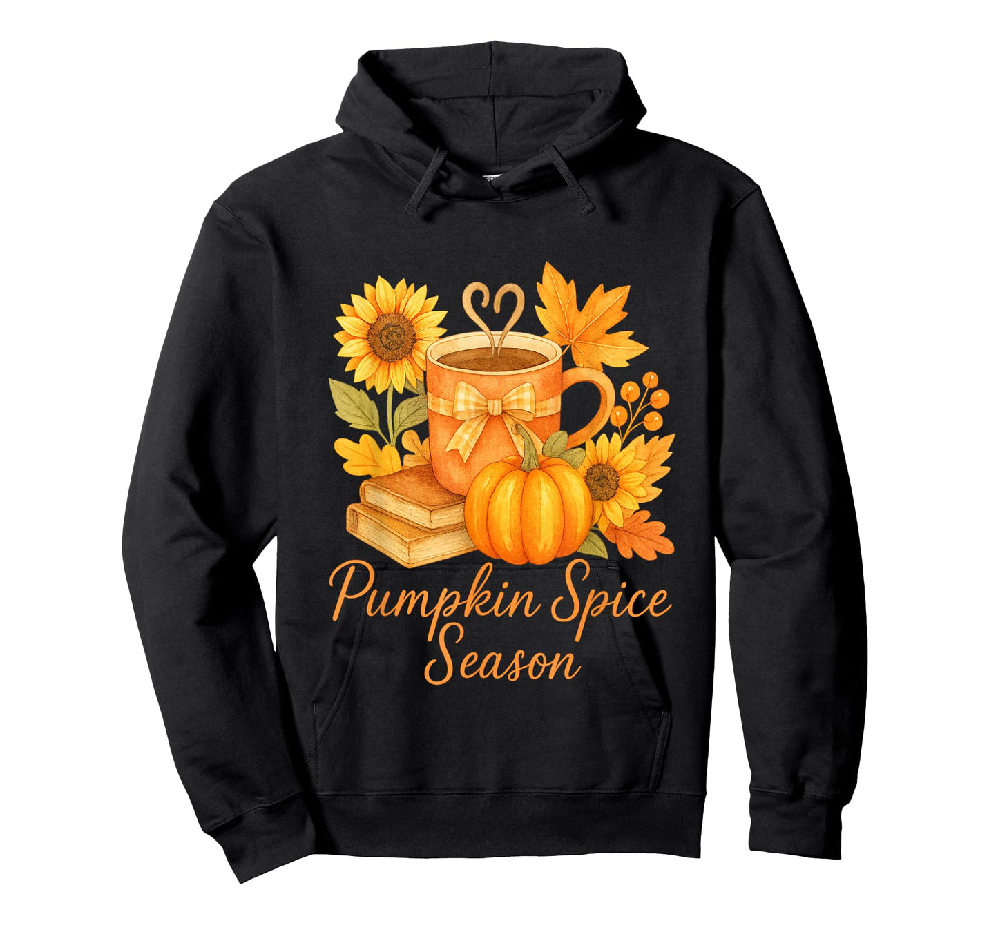 Pumpkin Spice Autumn Season Fall Coffee Design T-Shirt