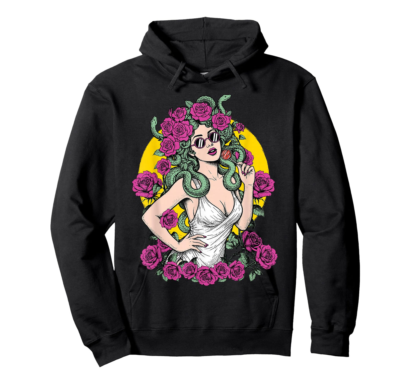 Medusa Lollipop Hippie Modern Snakes Greek Mythology Pop Art T-Shirt