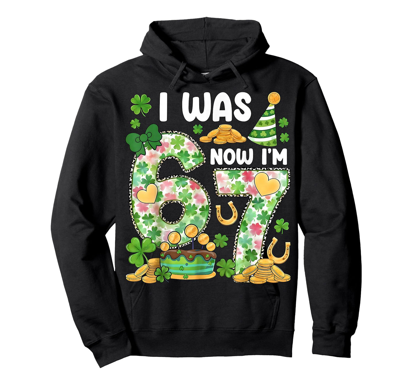 I was 6 Now I'm 7 St Patricks Birthday Gift for Boy Kid Girl T-Shirt