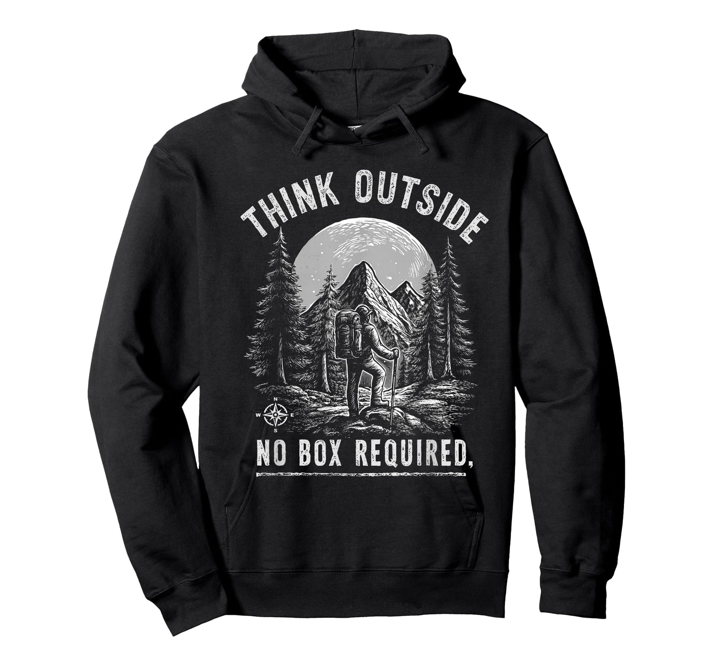 Classic Think Outside No Box Required Funny Camping Hiking T-Shirt