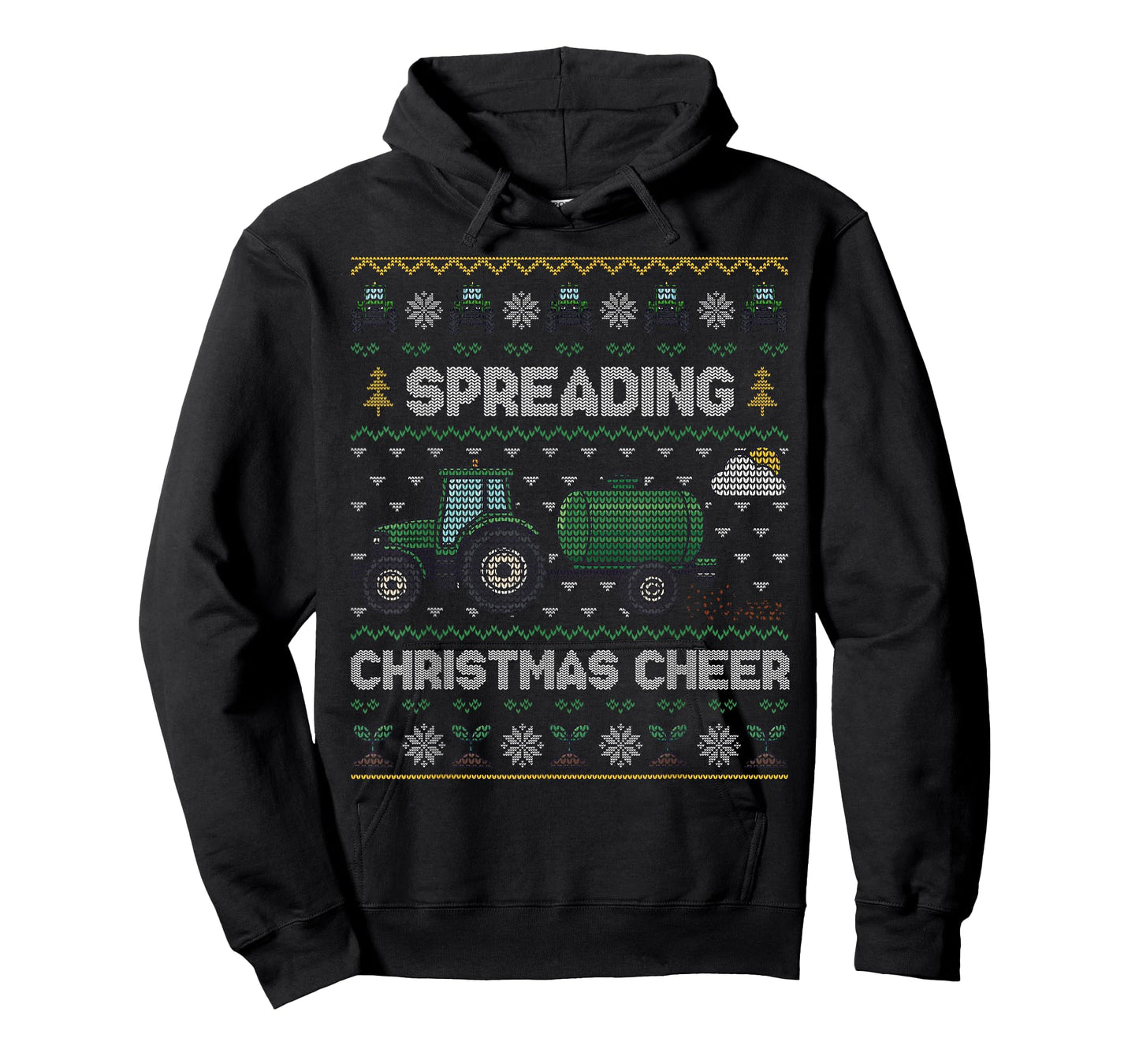 Spreading Christmas Cheer Funny Farming Tractor Ugly Xmas T-Shirt