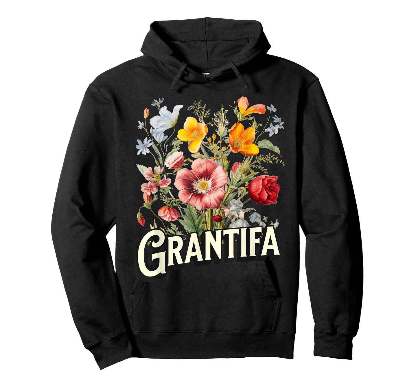 I Am Grantifa Retro Design Grantifa Flowers Vintage Funny T-Shirt
