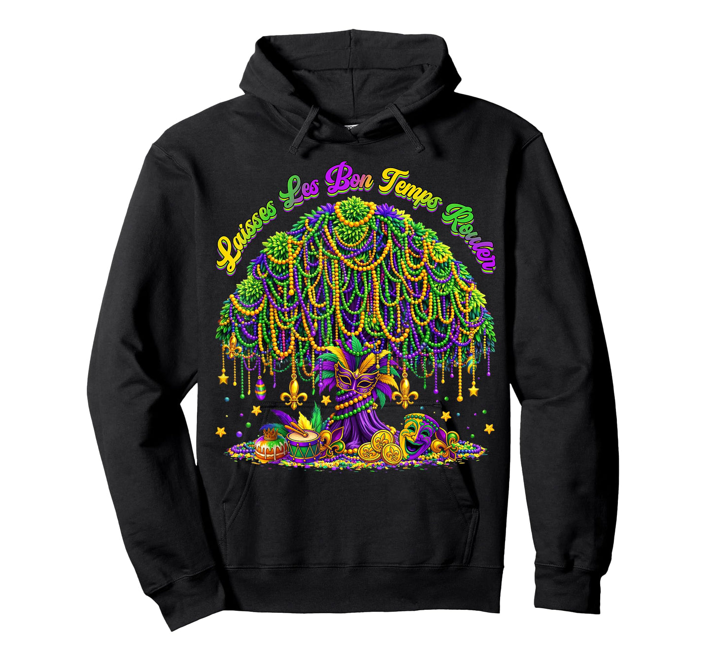 Laissez Les Bon Temps Rouler Mardi Gras Tree Beads Women Men T-Shirt