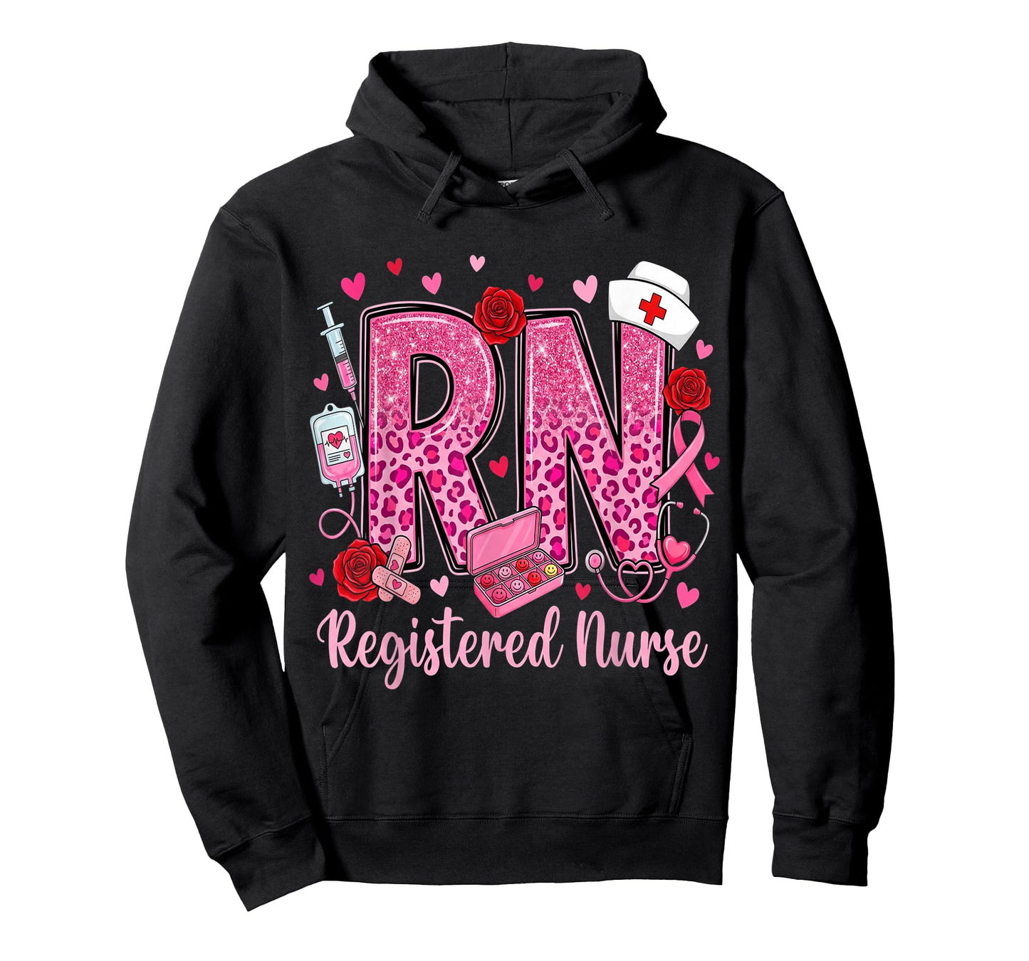 Healthcare Heart Registered Nurse RN Valentines Nurses T-Shirt