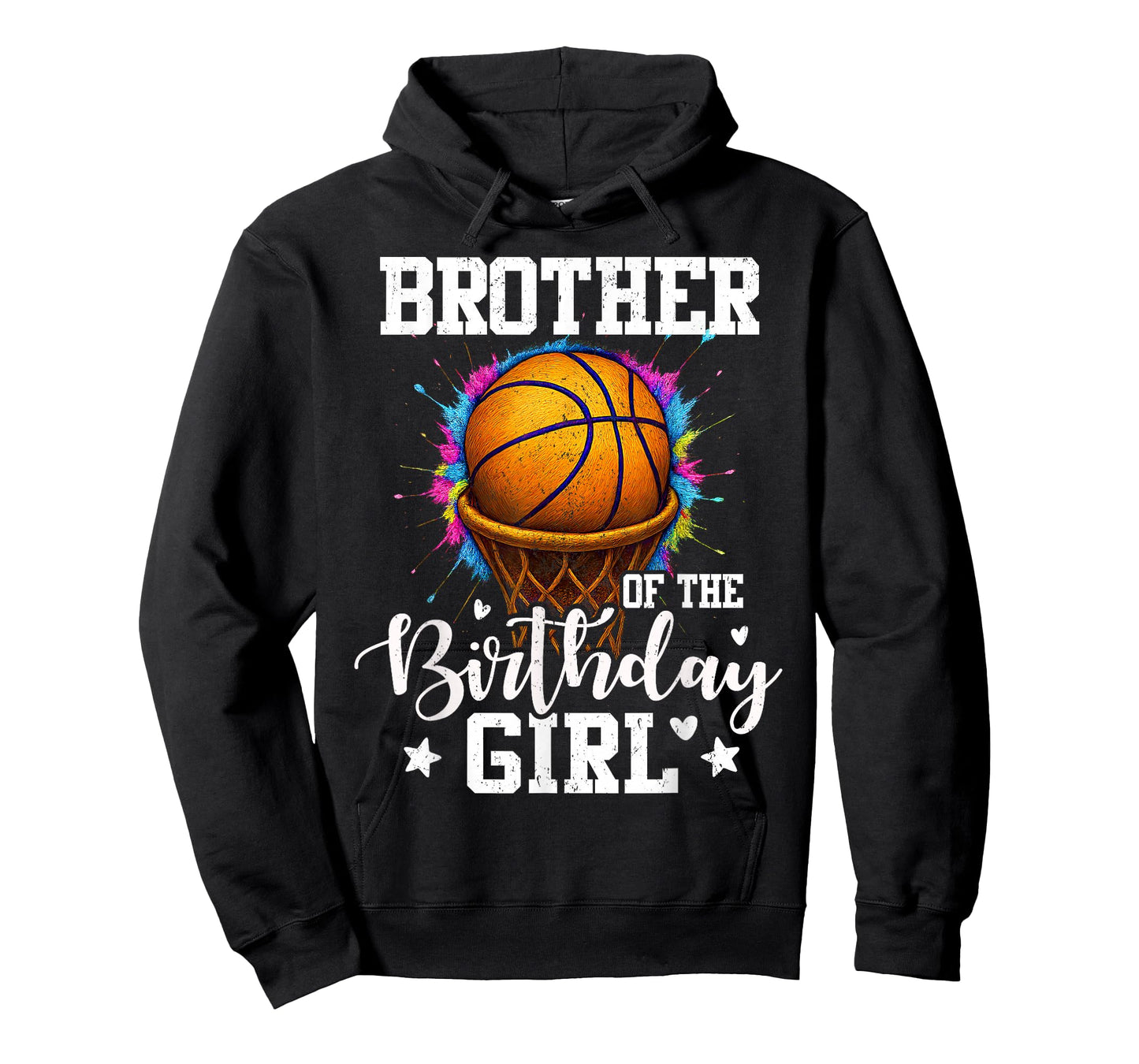 Brother of The Birthday Girl Basketball Player Colorful T-Shirt