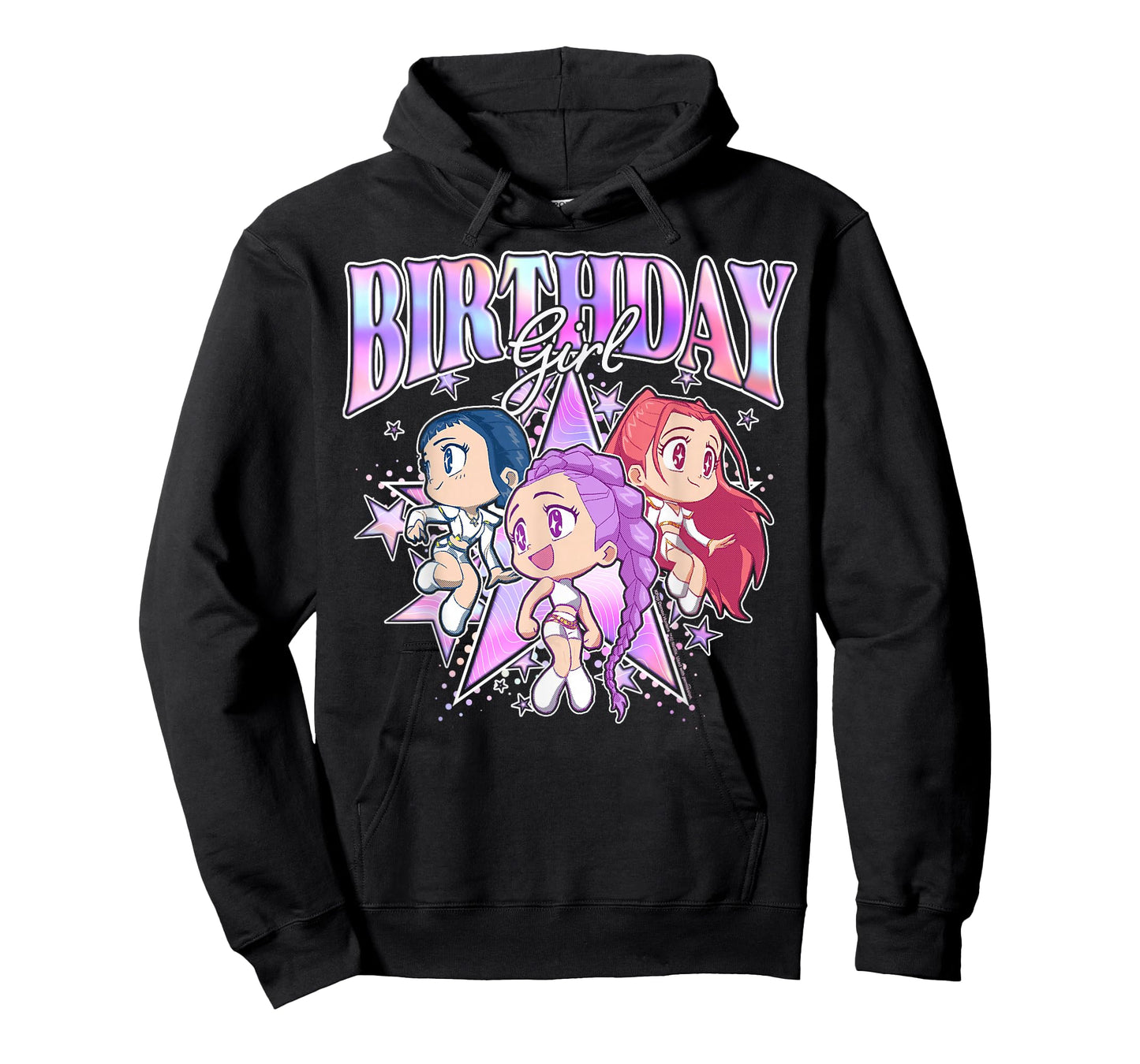 Kpop Demon Hunters Birthday Girl Adorable Chibi Group Shot T-Shirt