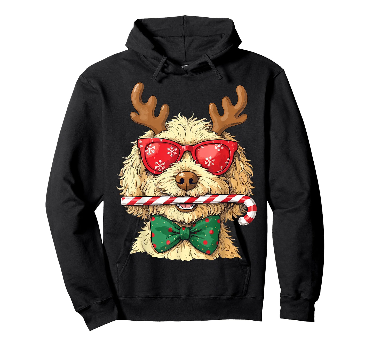 Cute Goldendoodle Dogs Christmas Lights Golden Doodle Dog PJ T-Shirt